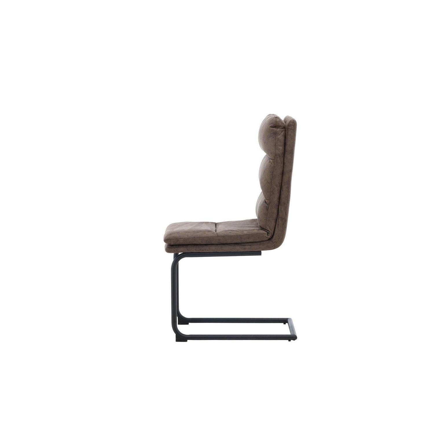 2er-Set Freischwinger Zizo aus Mikrofaser - Braun-Freischwinger-Venture Home-le canapé