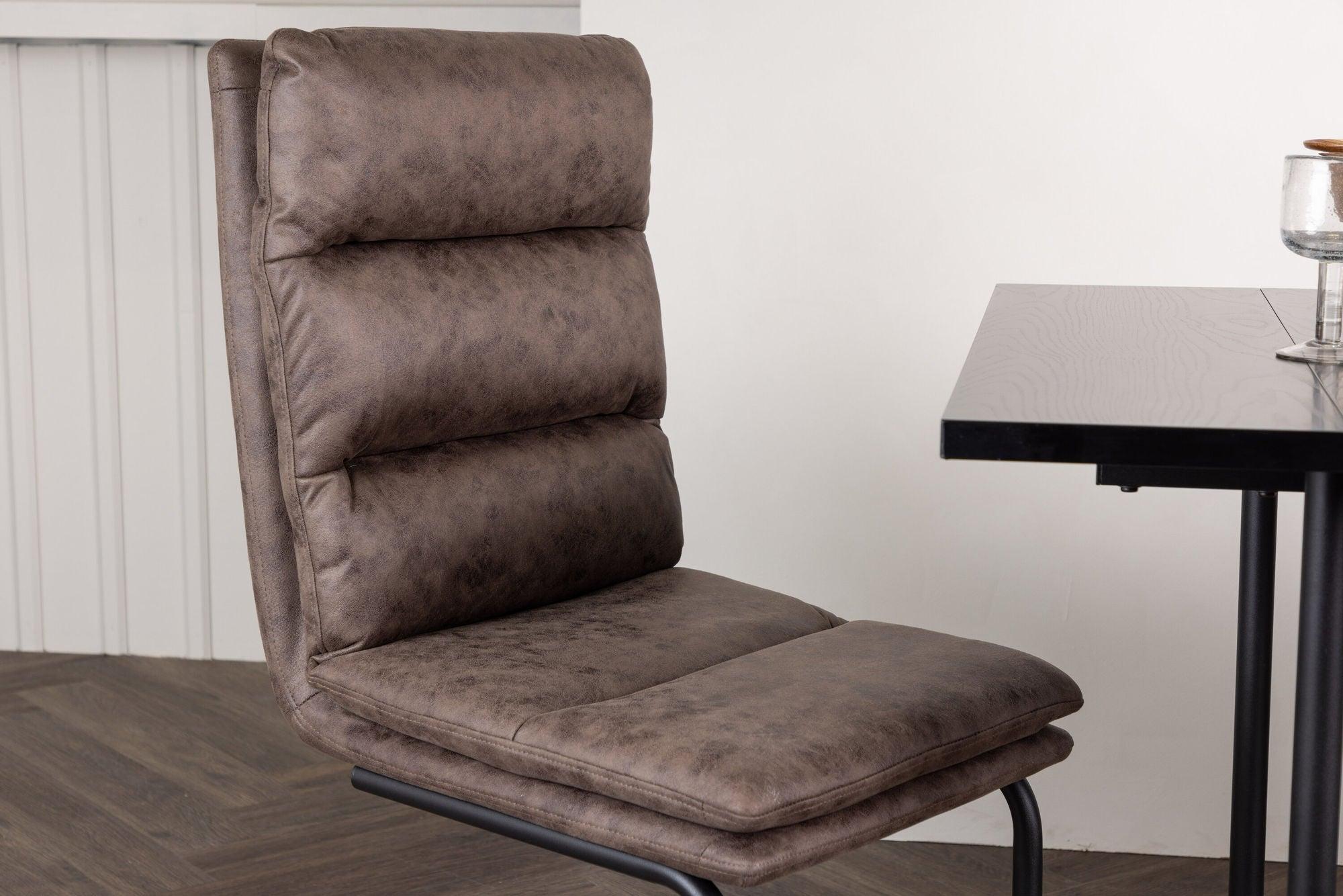 2er-Set Freischwinger Zizo aus Mikrofaser - Braun-Freischwinger-Venture Home-le canapé