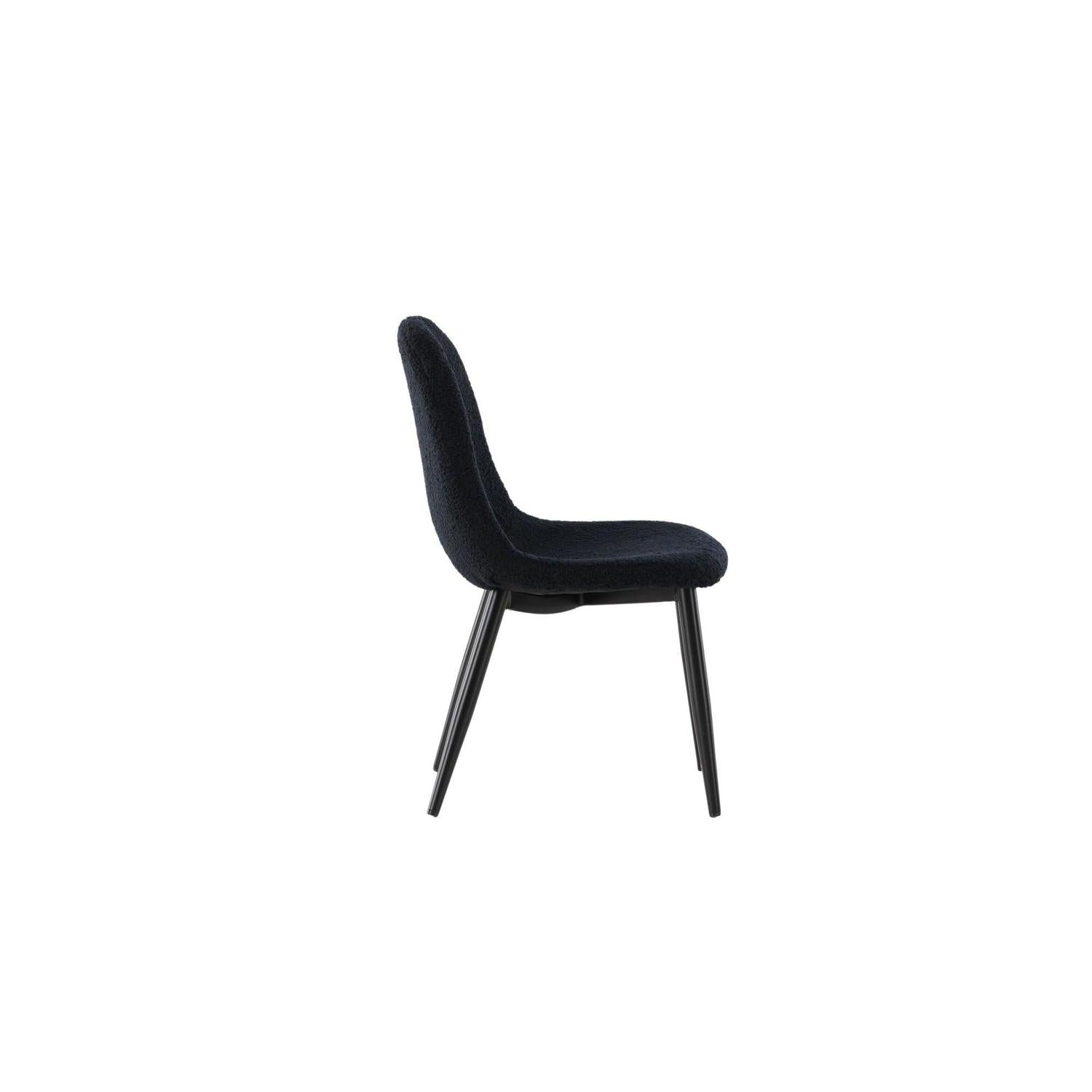 2er-Set Kinderstühle Polar aus Teddystoff (Bouclé) - Schwarz-Kinderstuhl-Venture Home-le canapé