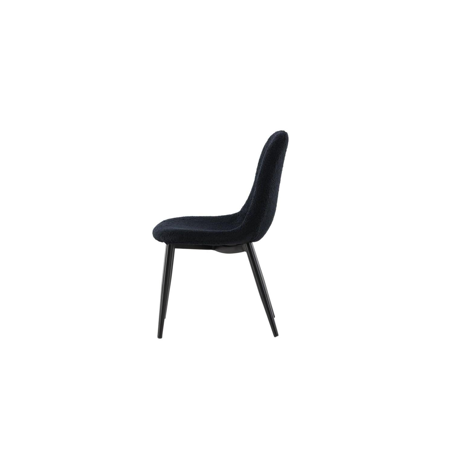 2er-Set Kinderstühle Polar aus Teddystoff (Bouclé) - Schwarz-Kinderstühle-Venture Home-le canapé
