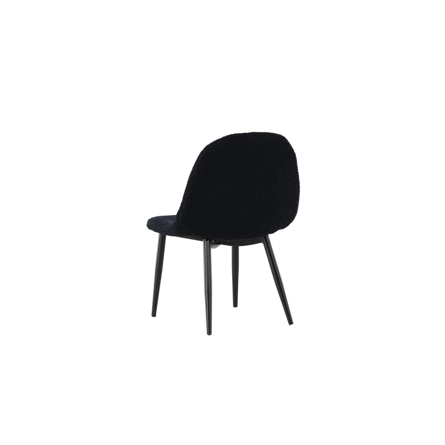 2er-Set Kinderstühle Polar aus Teddystoff (Bouclé) - Schwarz-Kinderstühle-Venture Home-le canapé