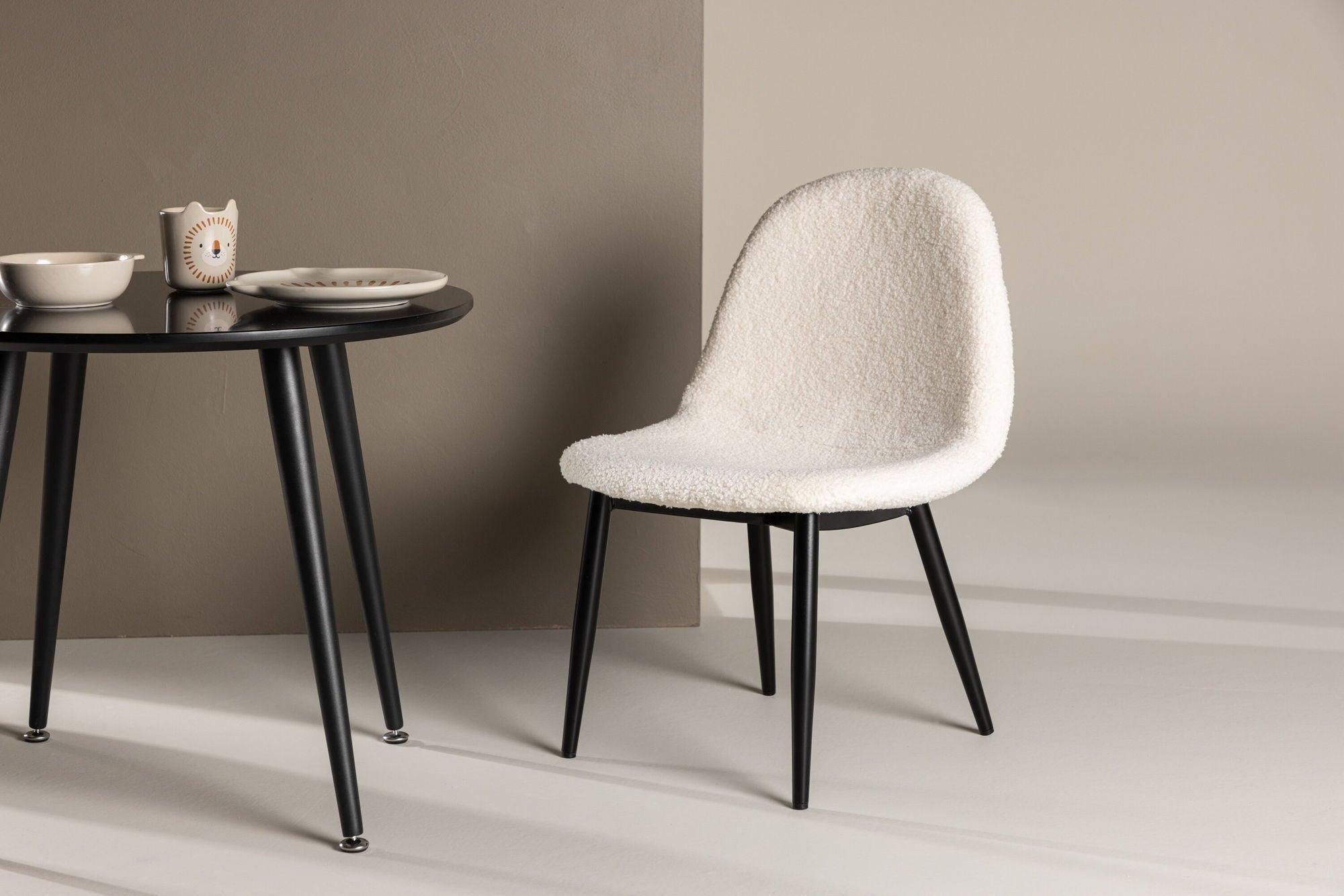 2er-Set Kinderstühle Polar aus Teddystoff (Bouclé) - Weiß-Kinderstuhl-Venture Home-le canapé