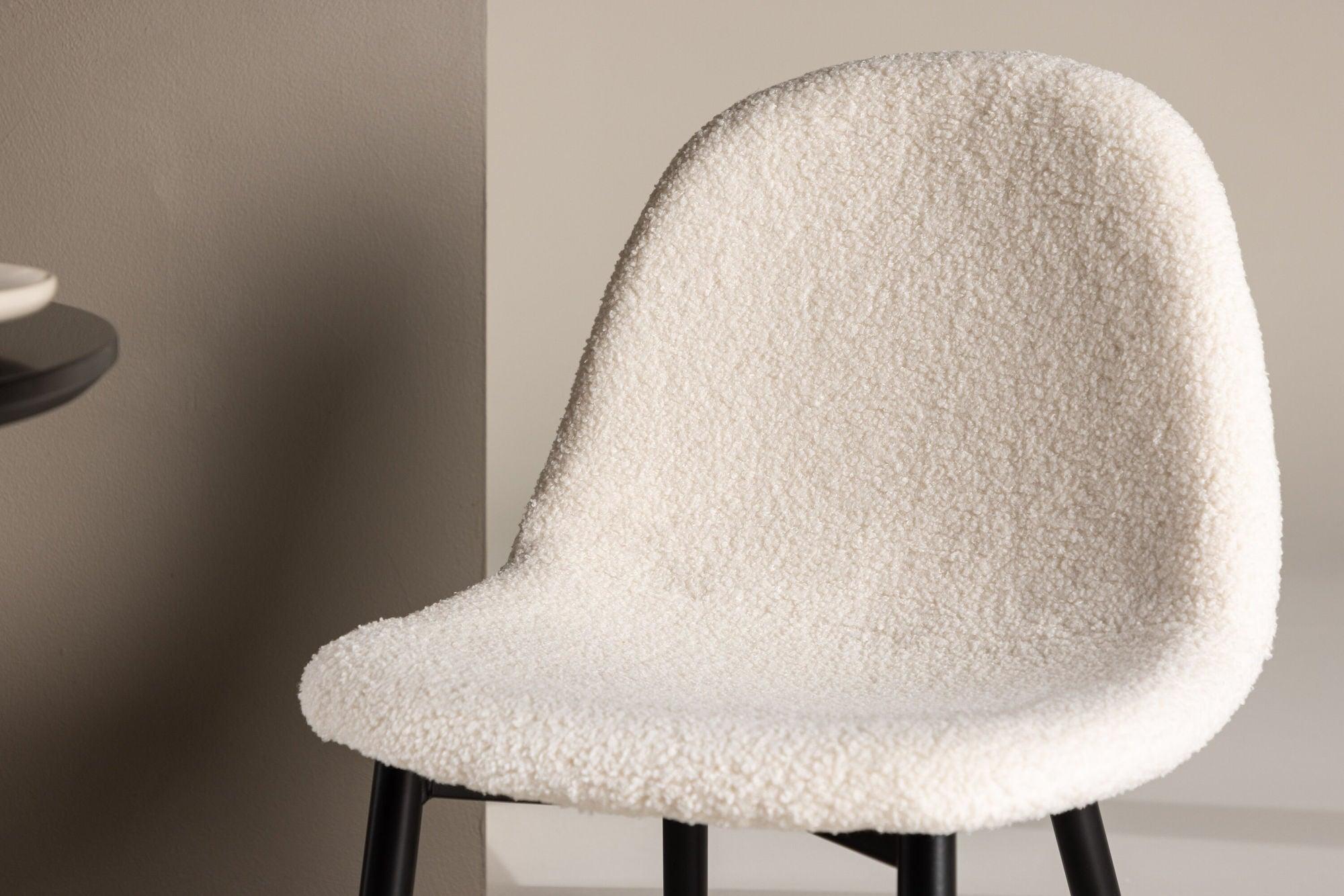 2er-Set Kinderstühle Polar aus Teddystoff (Bouclé) - Weiß-Kinderstuhl-Venture Home-le canapé