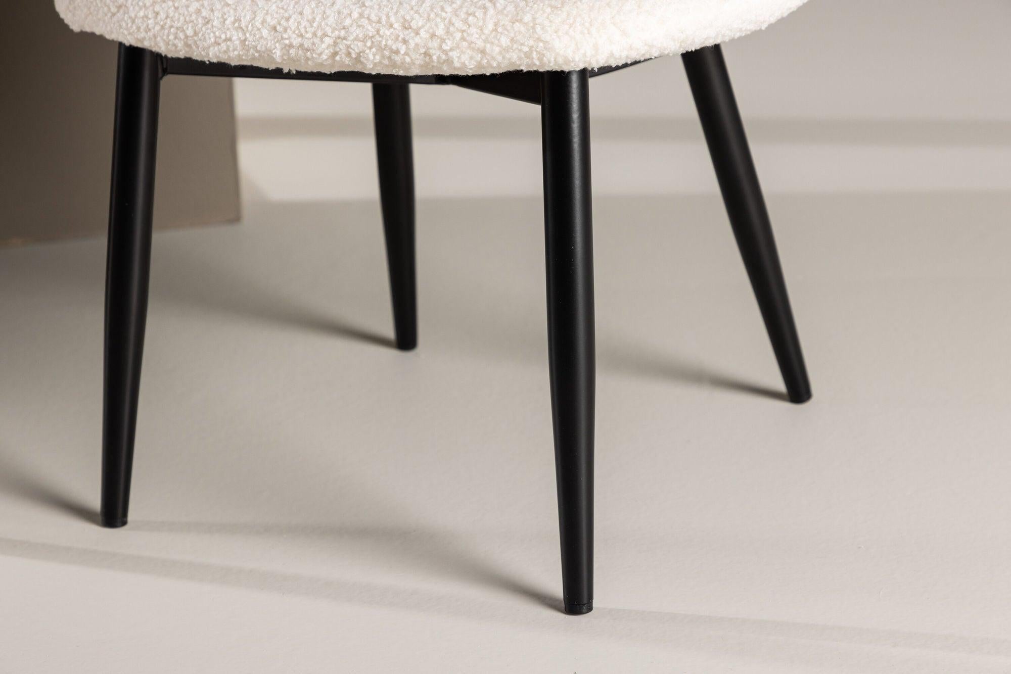 2er-Set Kinderstühle Polar aus Teddystoff (Bouclé) - Weiß-Kinderstuhl-Venture Home-le canapé