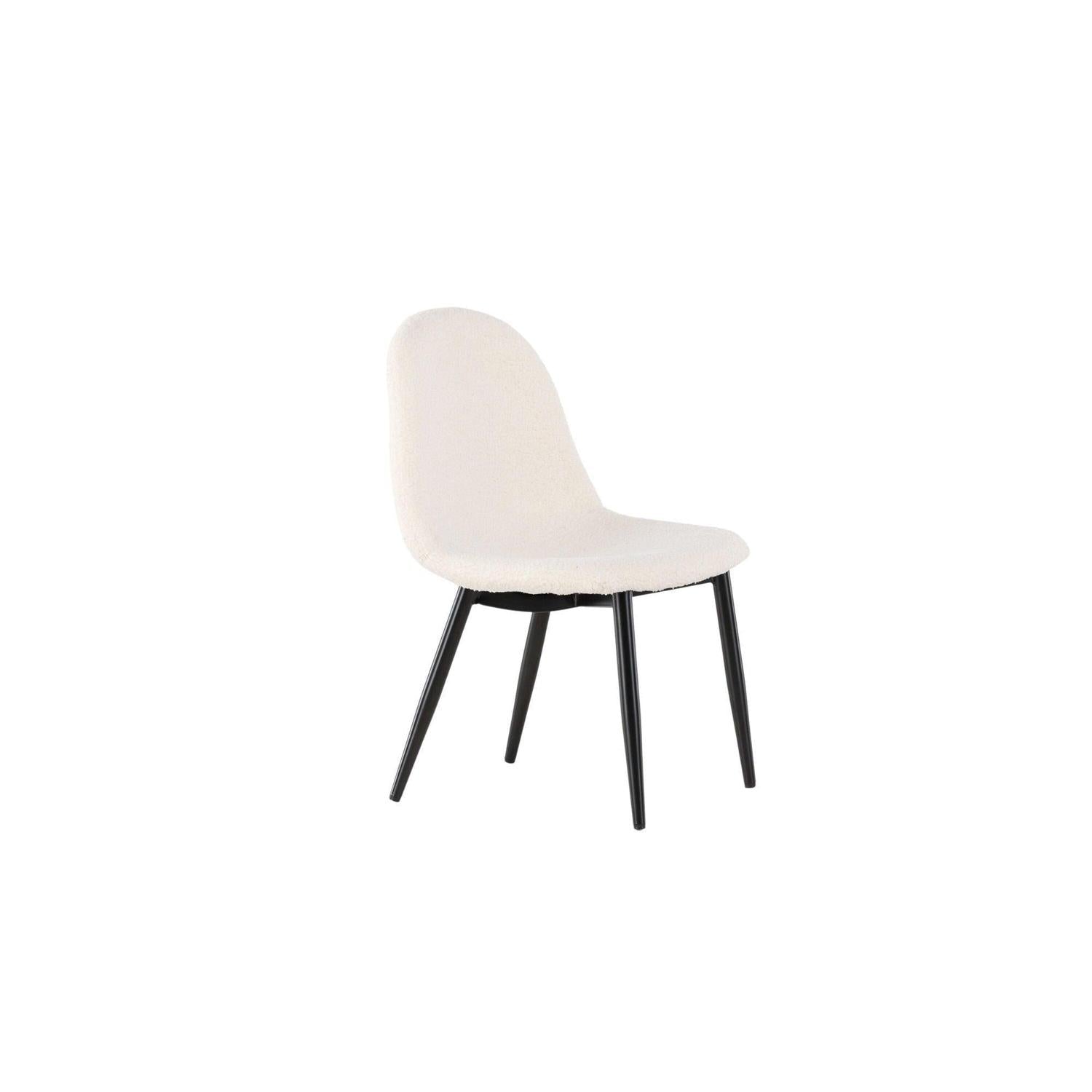 2er-Set Kinderstühle Polar aus Teddystoff (Bouclé) - Weiß-Kinderstuhl-Venture Home-le canapé