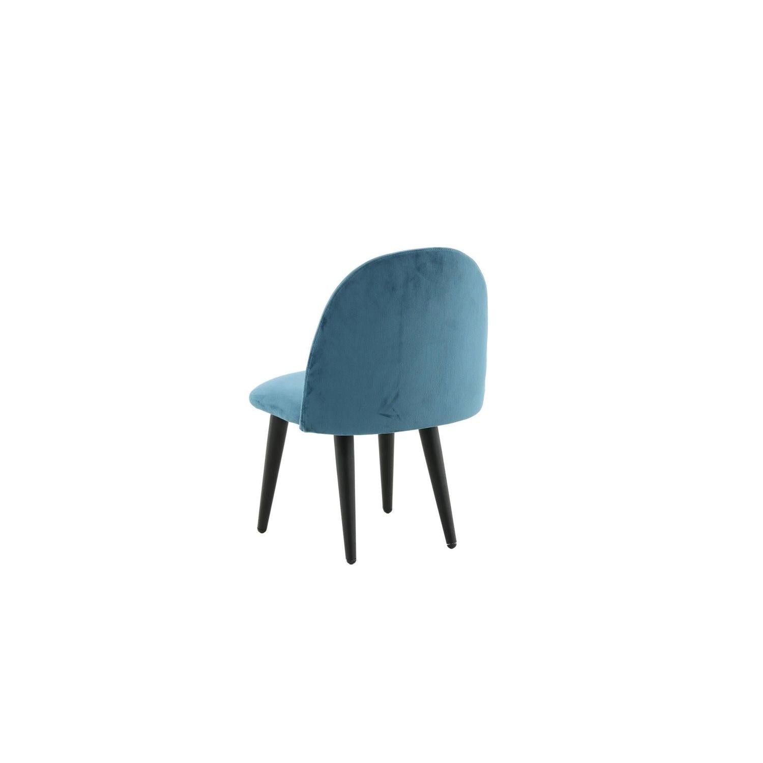 2er-Set Kinderstühle XXS aus Samt - Blau-Kinderstühle-Venture Home-le canapé