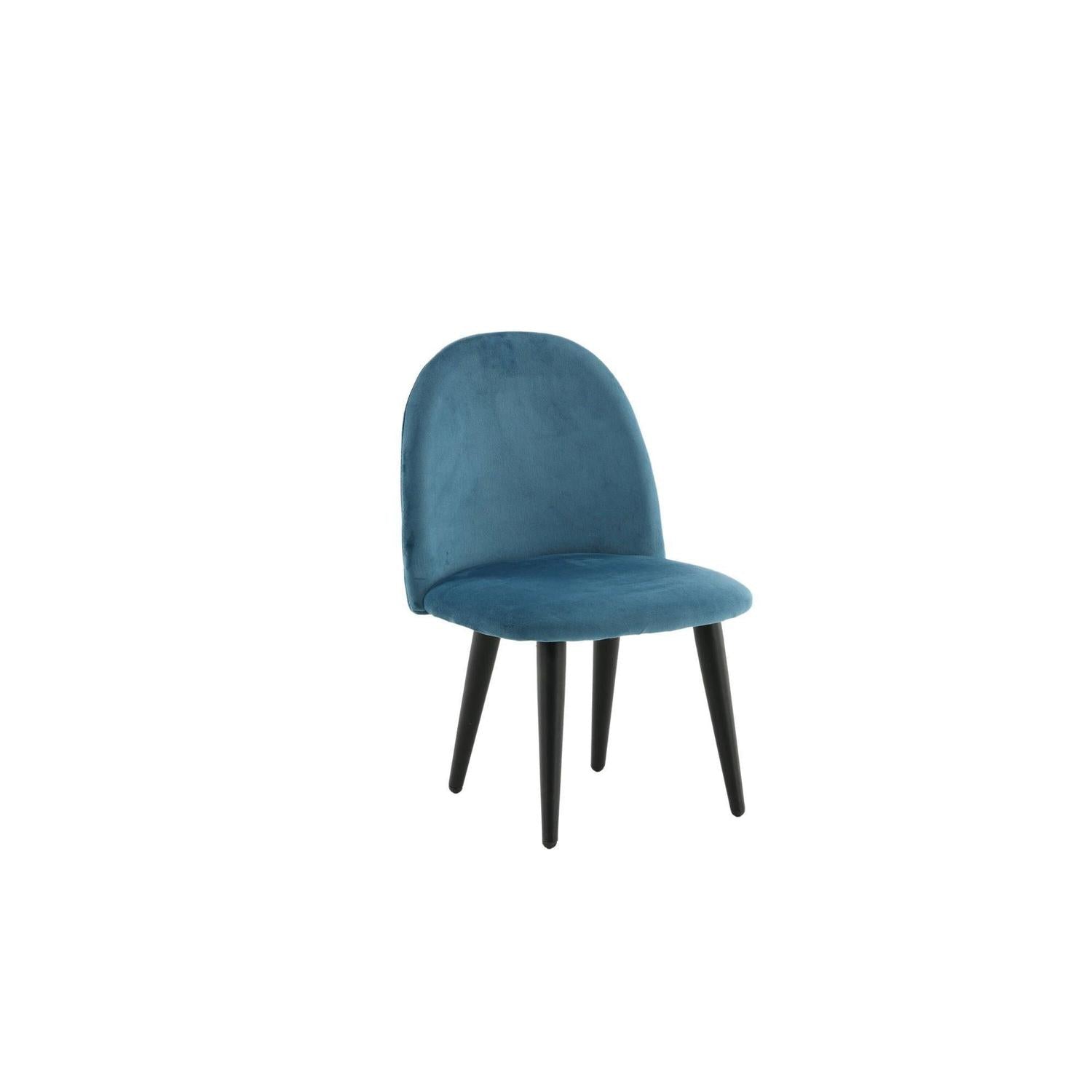 2er-Set Kinderstühle XXS aus Samt - Blau-Kinderstühle-Venture Home-le canapé