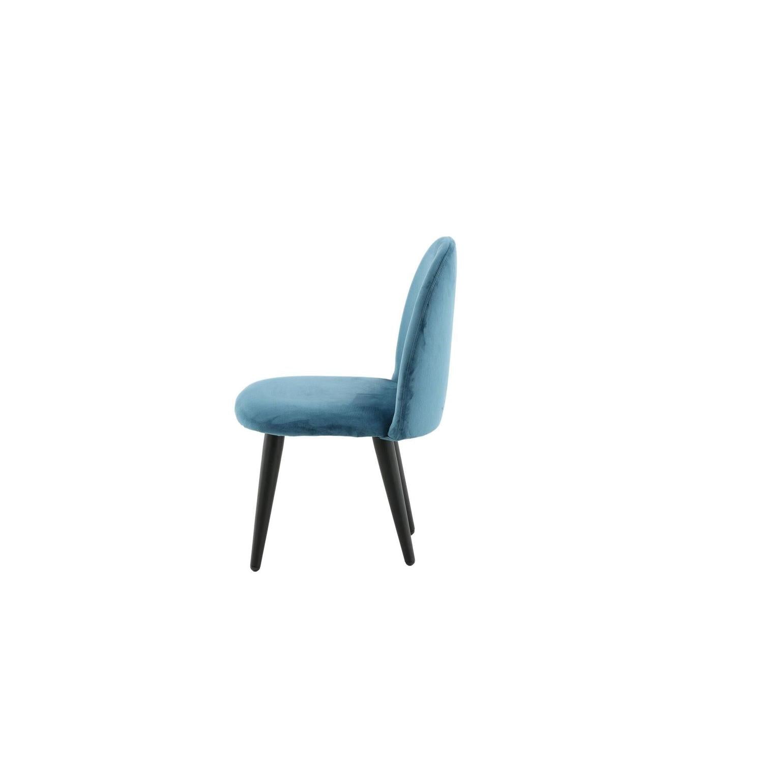 2er-Set Kinderstühle XXS aus Samt - Blau-Kinderstühle-Venture Home-le canapé