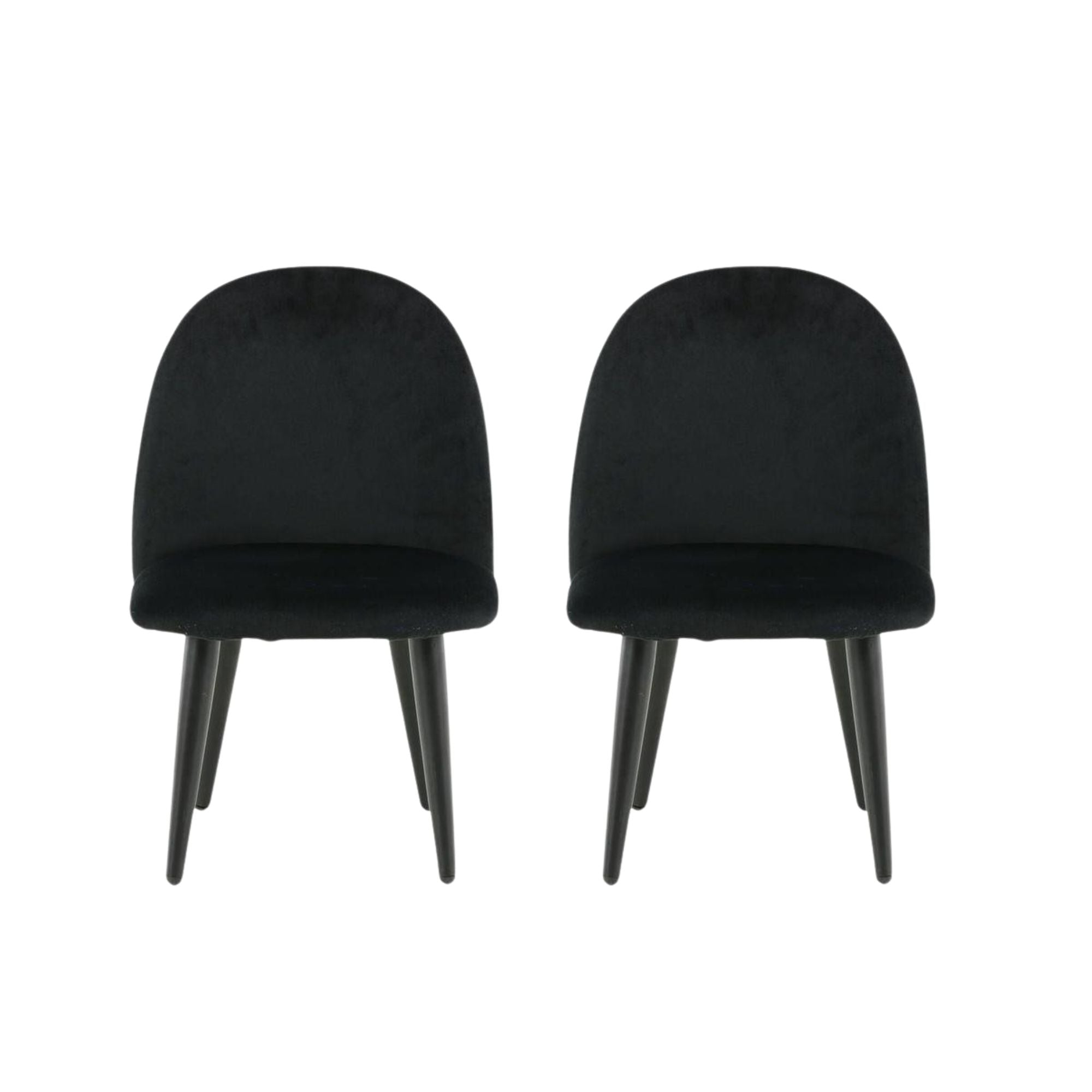 2er-Set Kinderstühle XXS aus Samt - Schwarz-Kinderstuhl-Venture Home-le canapé