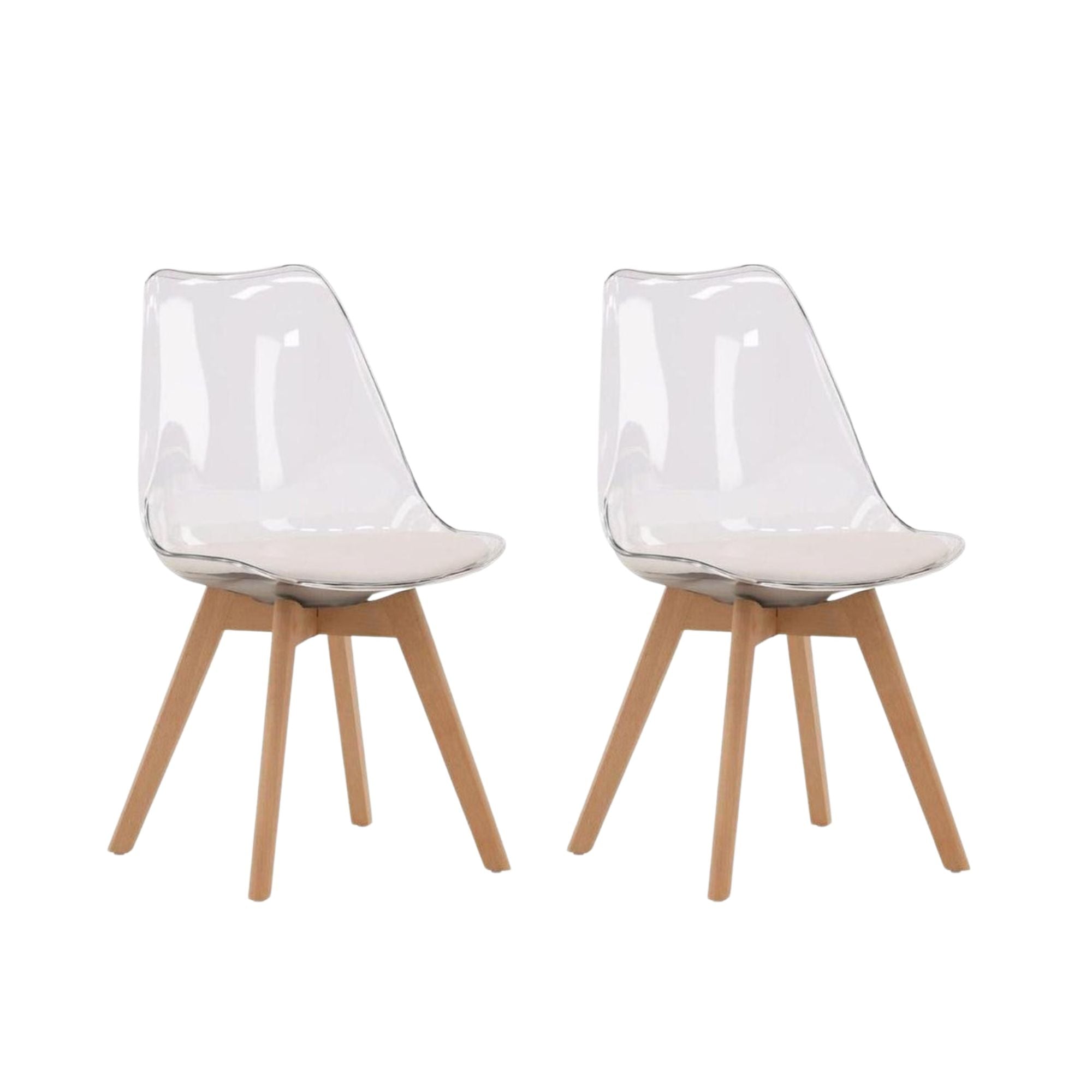 2er-Set Kunststoffstühle Edvin - Transparent-Kunststoffstühle-Venture Home-le canapé