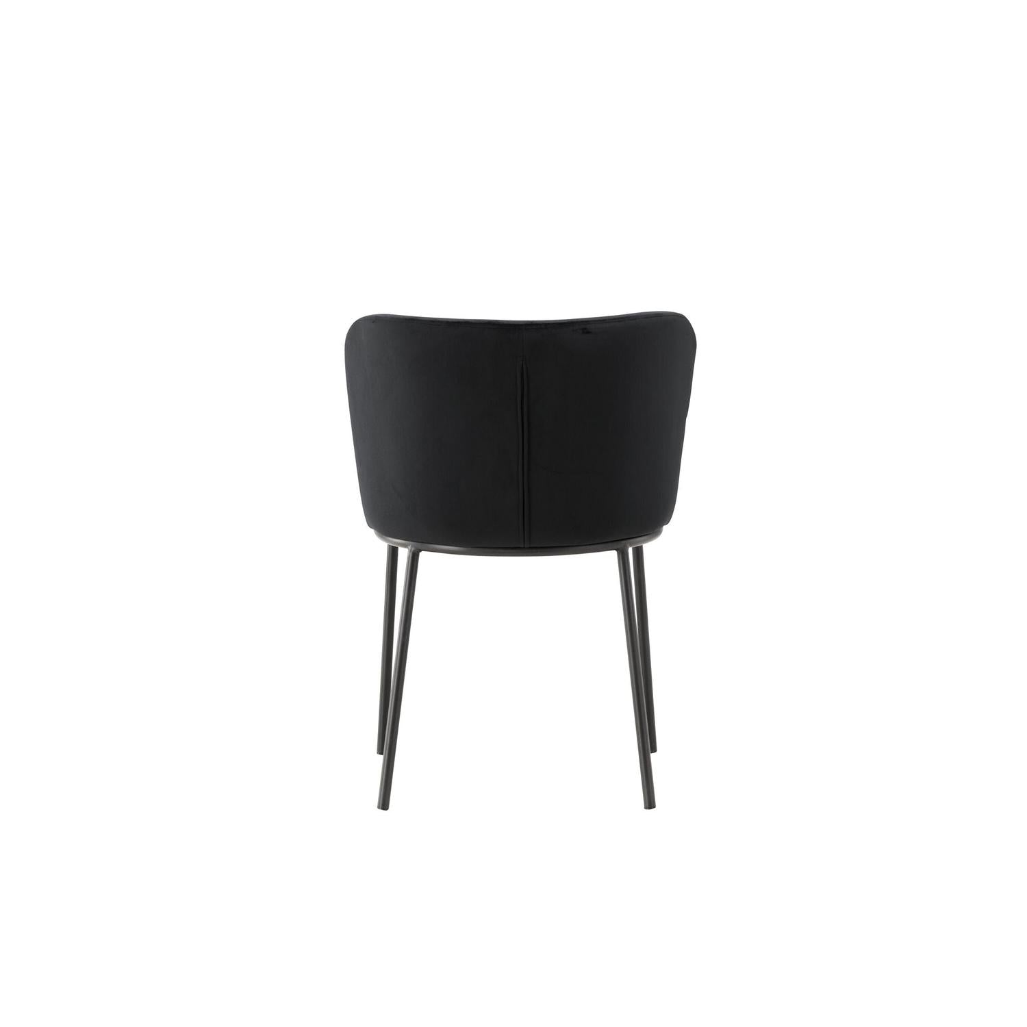 2er-Set Polsterstühle Edina aus Samt - Schwarz-Polsterstühle-Venture Home-le canapé