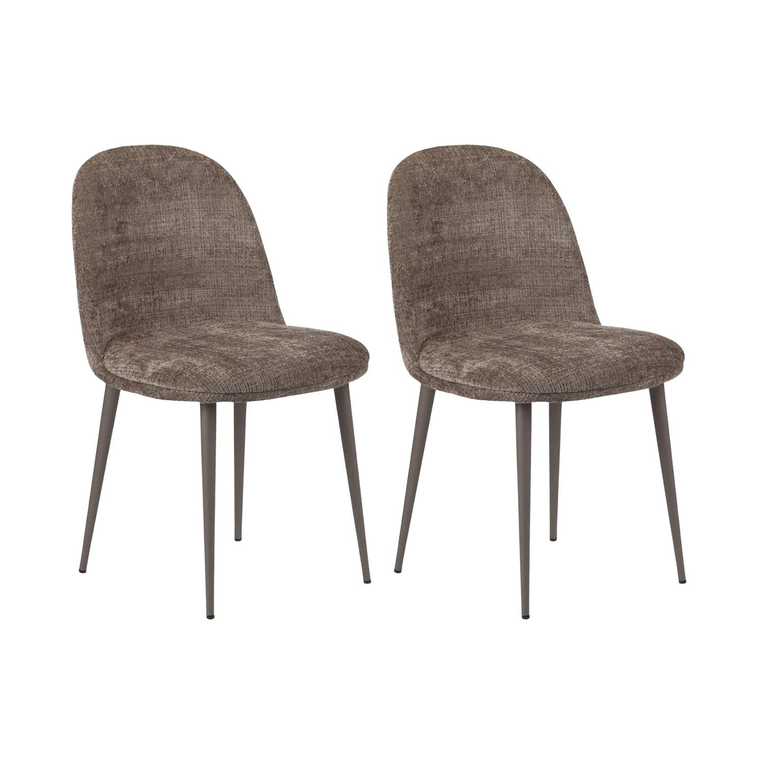 2er-Set Polsterstühle Egg - Dunkelbraun-Polsterstühle-Pole To Pole-le canapé