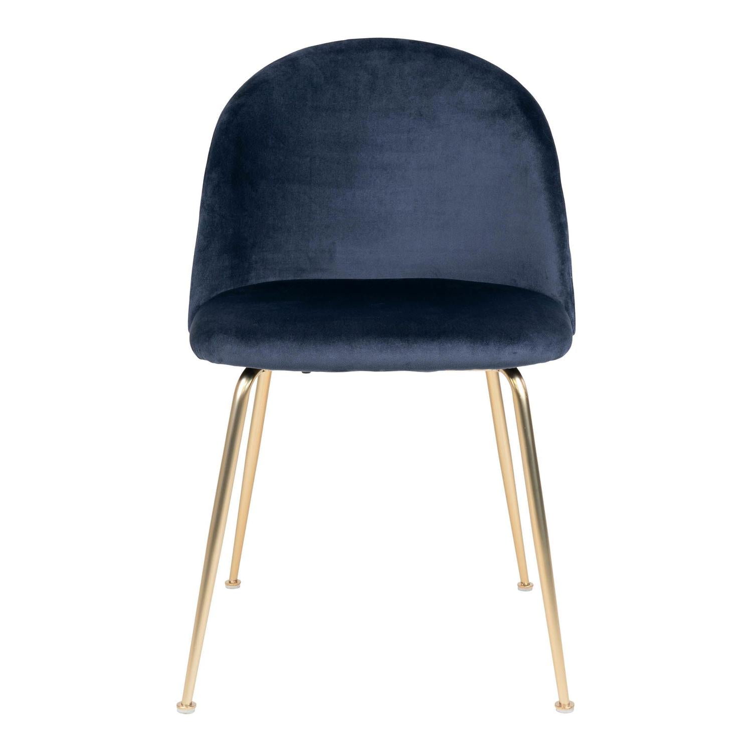 2er-Set Polsterstühle Geneve aus Samt - Blau-Polsterstühle-House Nordic-le canapé