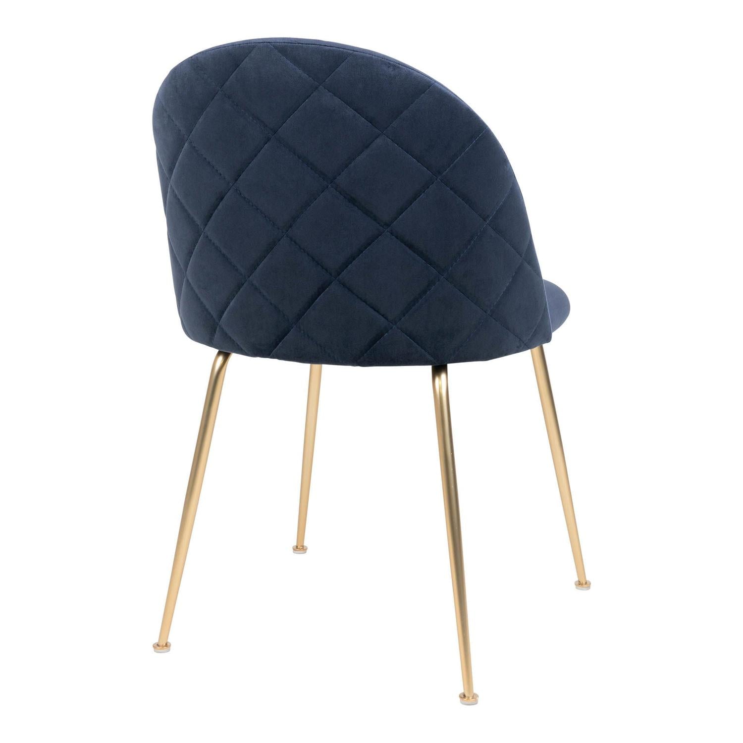 2er-Set Polsterstühle Geneve aus Samt - Blau-Polsterstühle-House Nordic-le canapé
