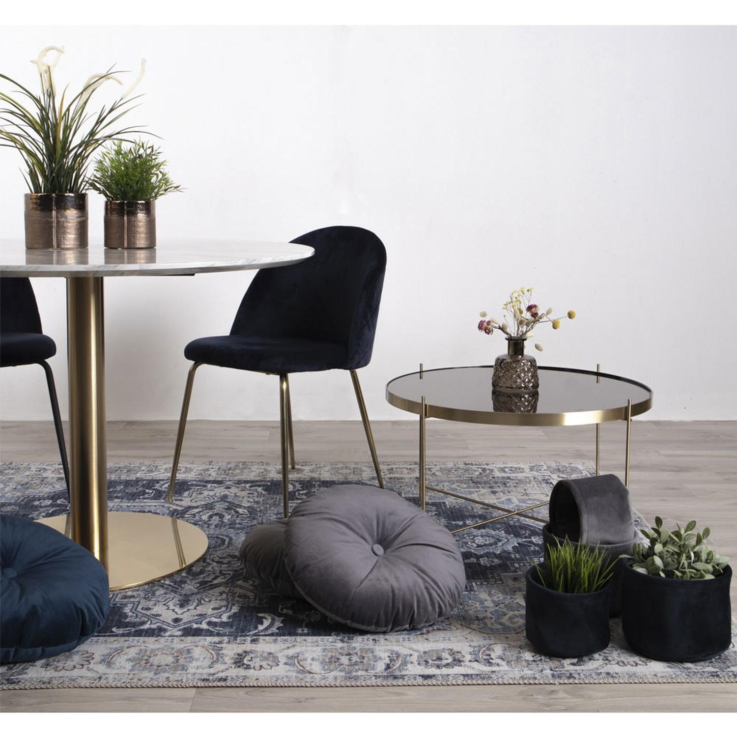 2er-Set Polsterstühle Geneve aus Samt - Blau-Polsterstühle-House Nordic-le canapé