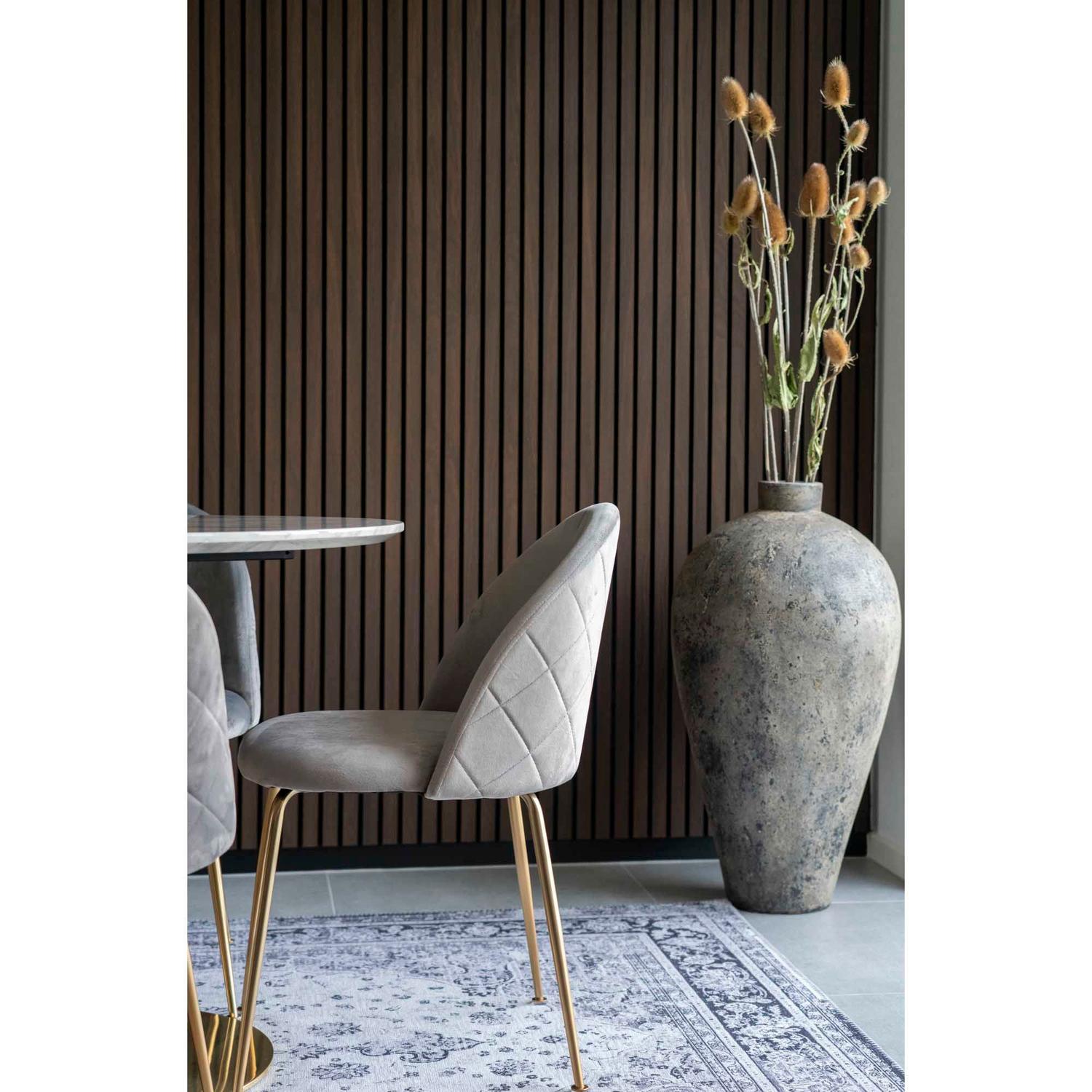 2er-Set Polsterstühle Geneve aus Samt - Grau-Polsterstühle-House Nordic-le canapé