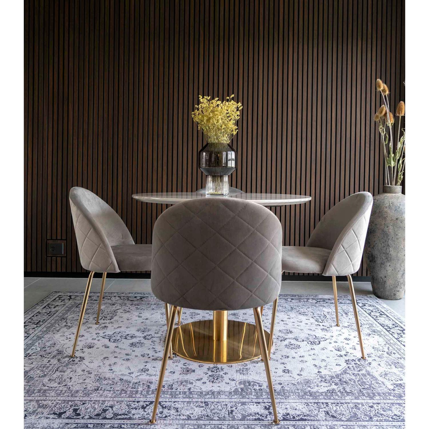 2er-Set Polsterstühle Geneve aus Samt - Grau-Polsterstühle-House Nordic-le canapé