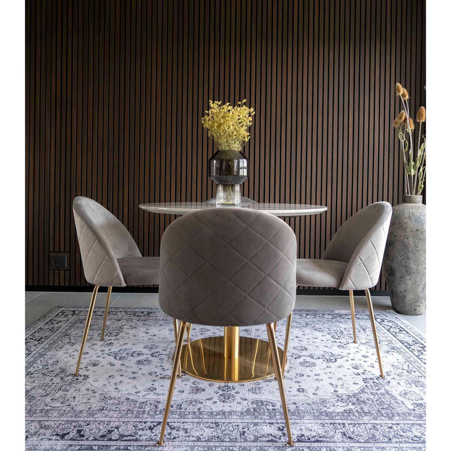 2er-Set Polsterstühle Geneve aus Samt - Grau-Polsterstühle-House Nordic-le canapé