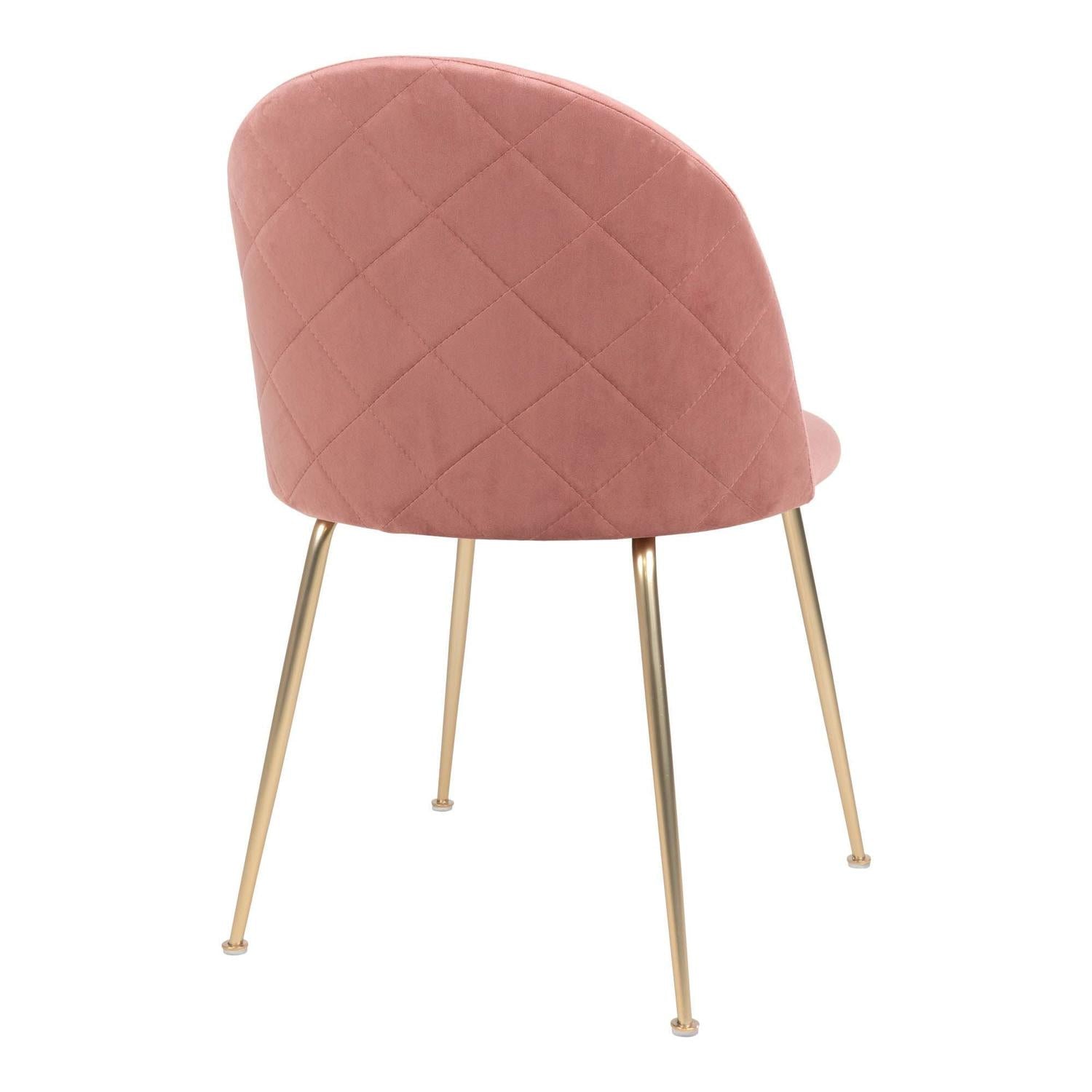 2er-Set Polsterstühle Geneve aus Samt - Rosa-Polsterstühle-House Nordic-le canapé