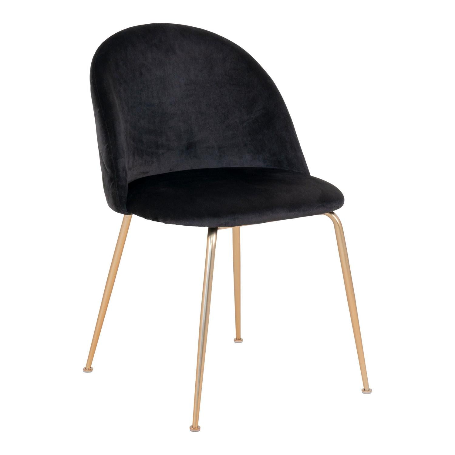 2er-Set Polsterstühle Geneve aus Samt - Schwarz-Polsterstühle-House Nordic-le canapé
