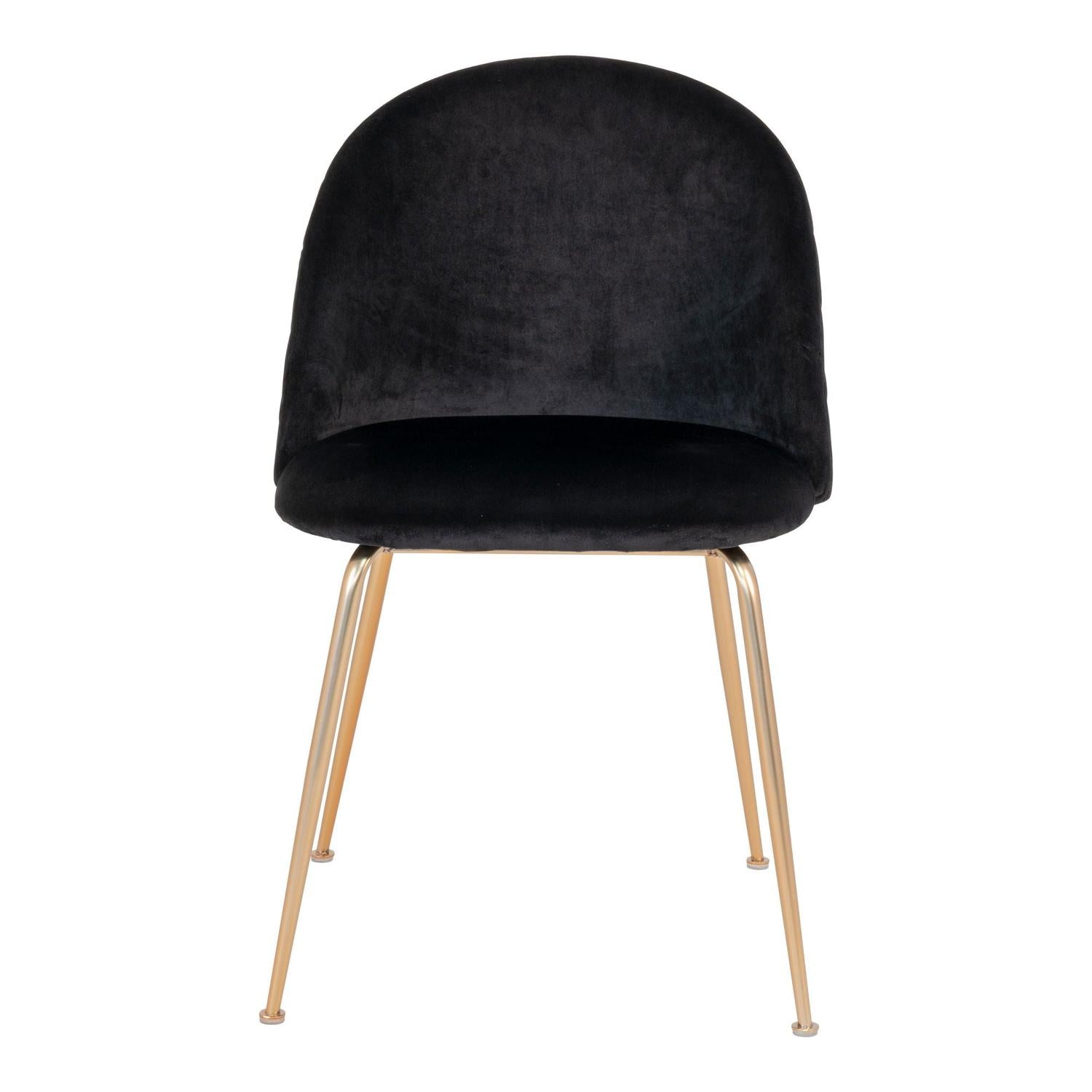 2er-Set Polsterstühle Geneve aus Samt - Schwarz-Polsterstühle-House Nordic-le canapé