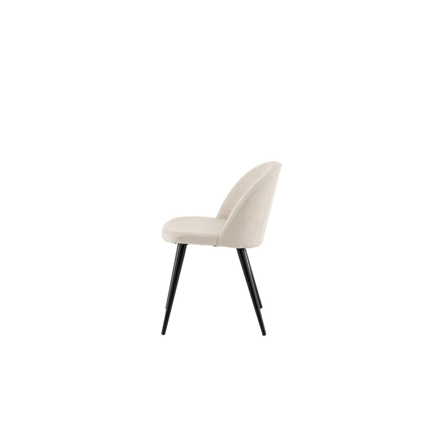 2er-Set Polsterstühle Matstol aus Samt - Beige-Polsterstühle-Venture Home-le canapé