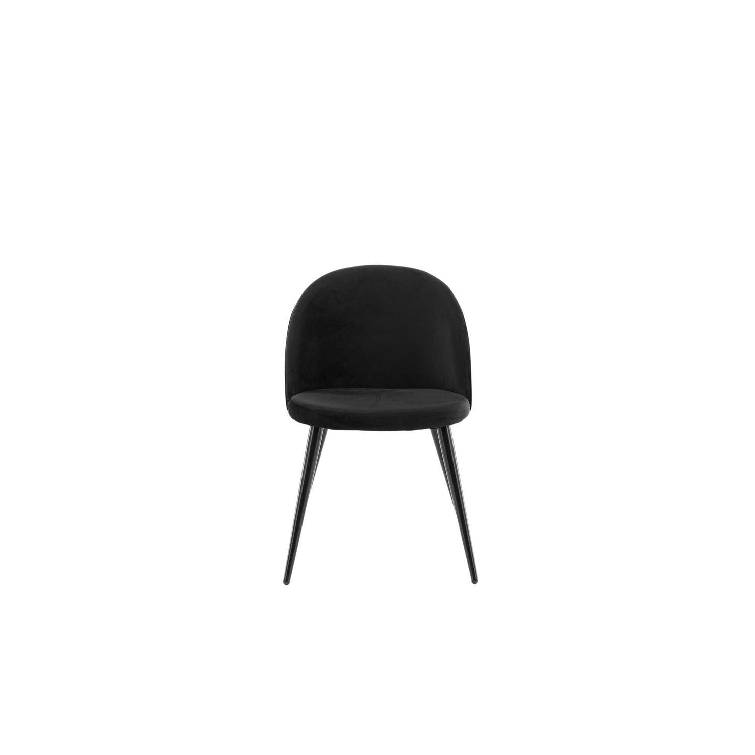 2er-Set Polsterstühle Matstol aus Samt - Schwarz-Polsterstühle-Venture Home-le canapé