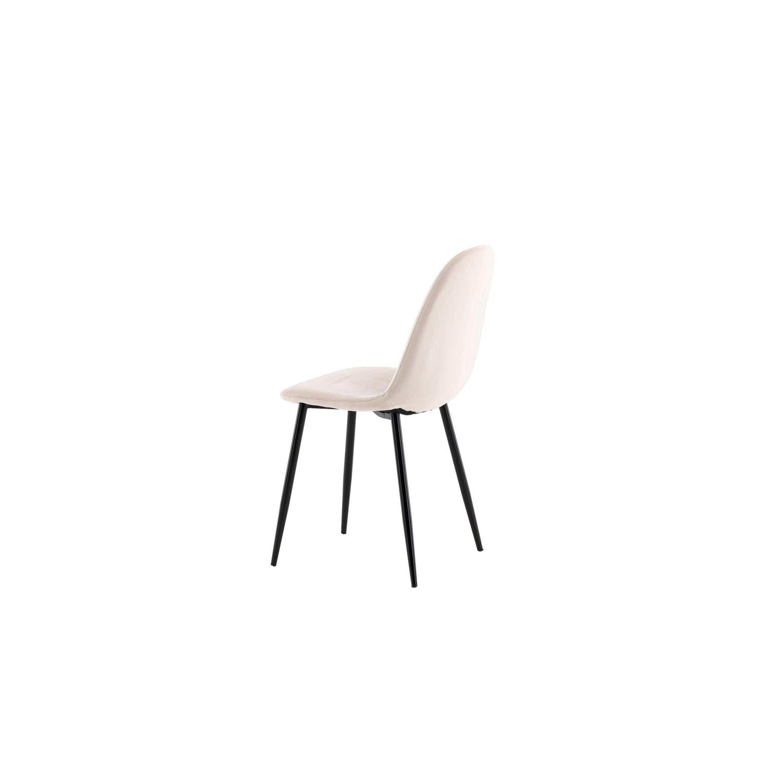 2er-Set Polsterstühle Polar aus Samt - Beige-Polsterstühle-Venture Home-le canapé