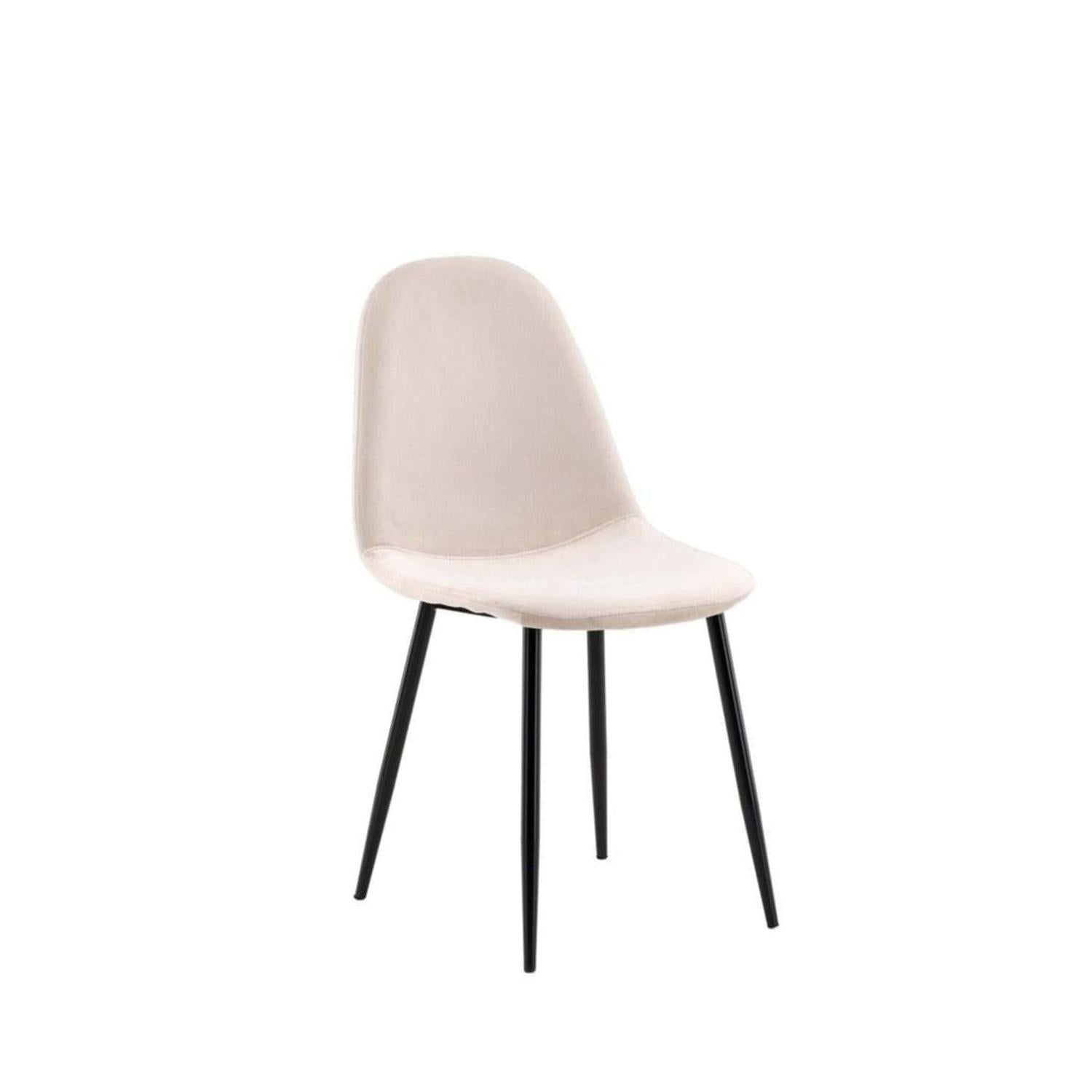 2er-Set Polsterstühle Polar aus Samt - Beige-Polsterstühle-Venture Home-le canapé