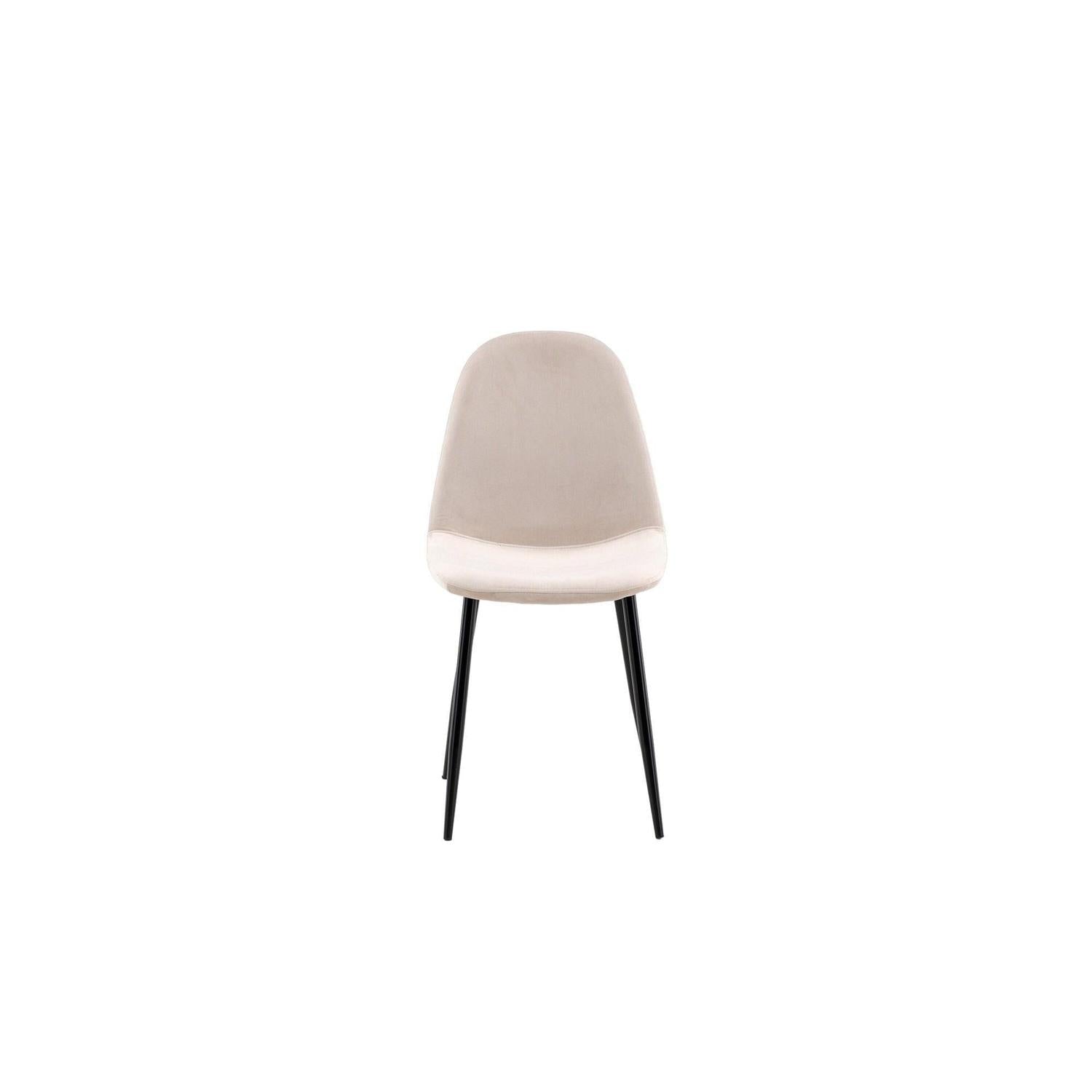 2er-Set Polsterstühle Polar aus Samt - Beige-Polsterstühle-Venture Home-le canapé