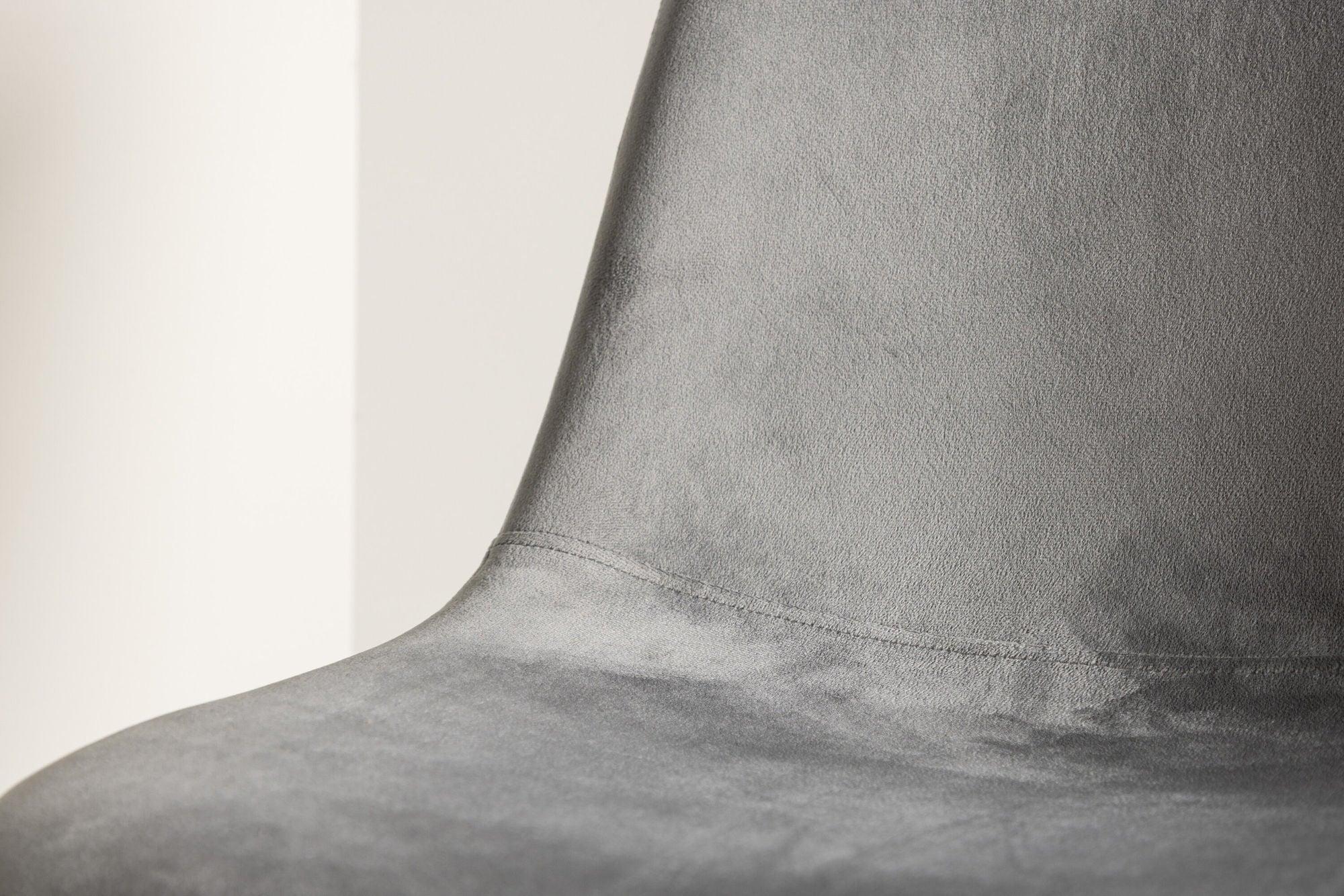 2er-Set Polsterstühle Polar aus Samt - Hellgrau-Polsterstühle-Venture Home-le canapé