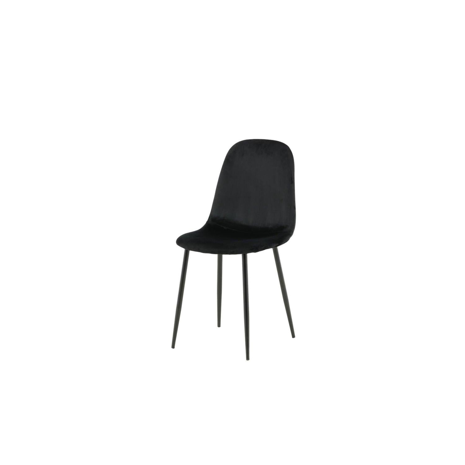 2er-Set Polsterstühle Polar aus Samt - Schwarz-Polsterstühle-Venture Home-le canapé