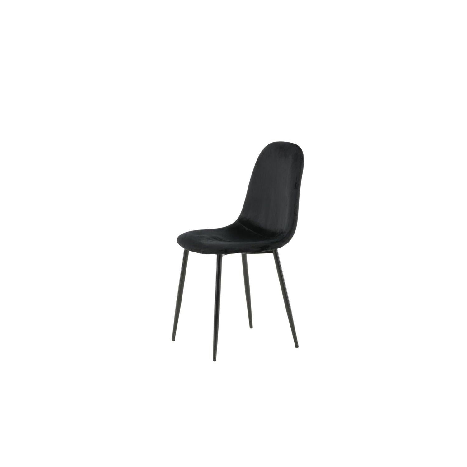 2er-Set Polsterstühle Polar aus Samt - Schwarz-Polsterstühle-Venture Home-le canapé