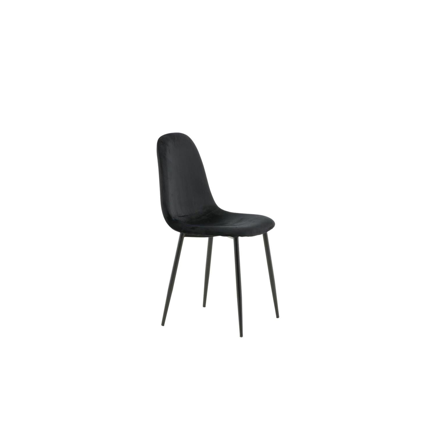 2er-Set Polsterstühle Polar aus Samt - Schwarz-Polsterstühle-Venture Home-le canapé