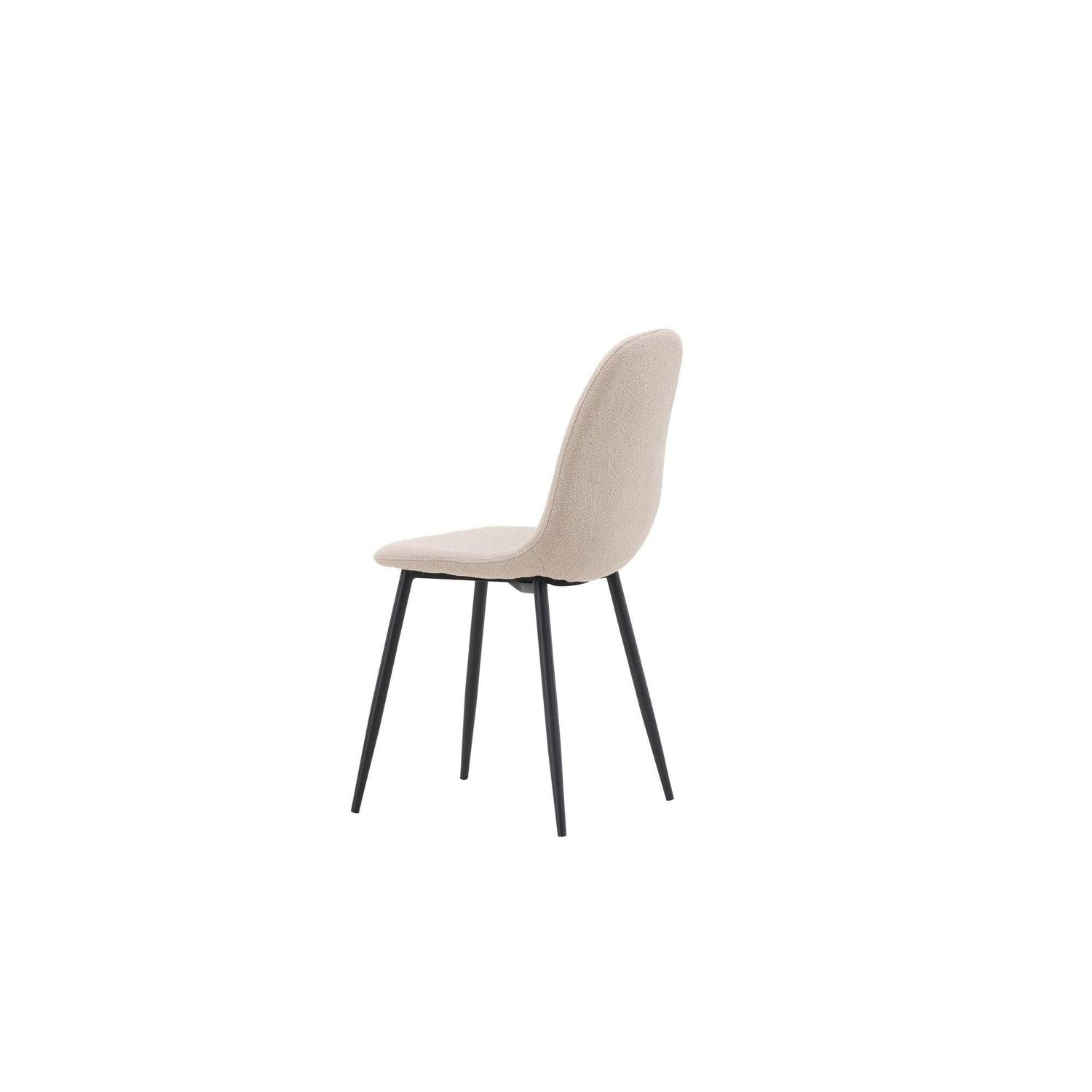 2er-Set Polsterstühle Polar aus Teddy Bouclé - Beige-Polsterstühle-Venture Home-le canapé