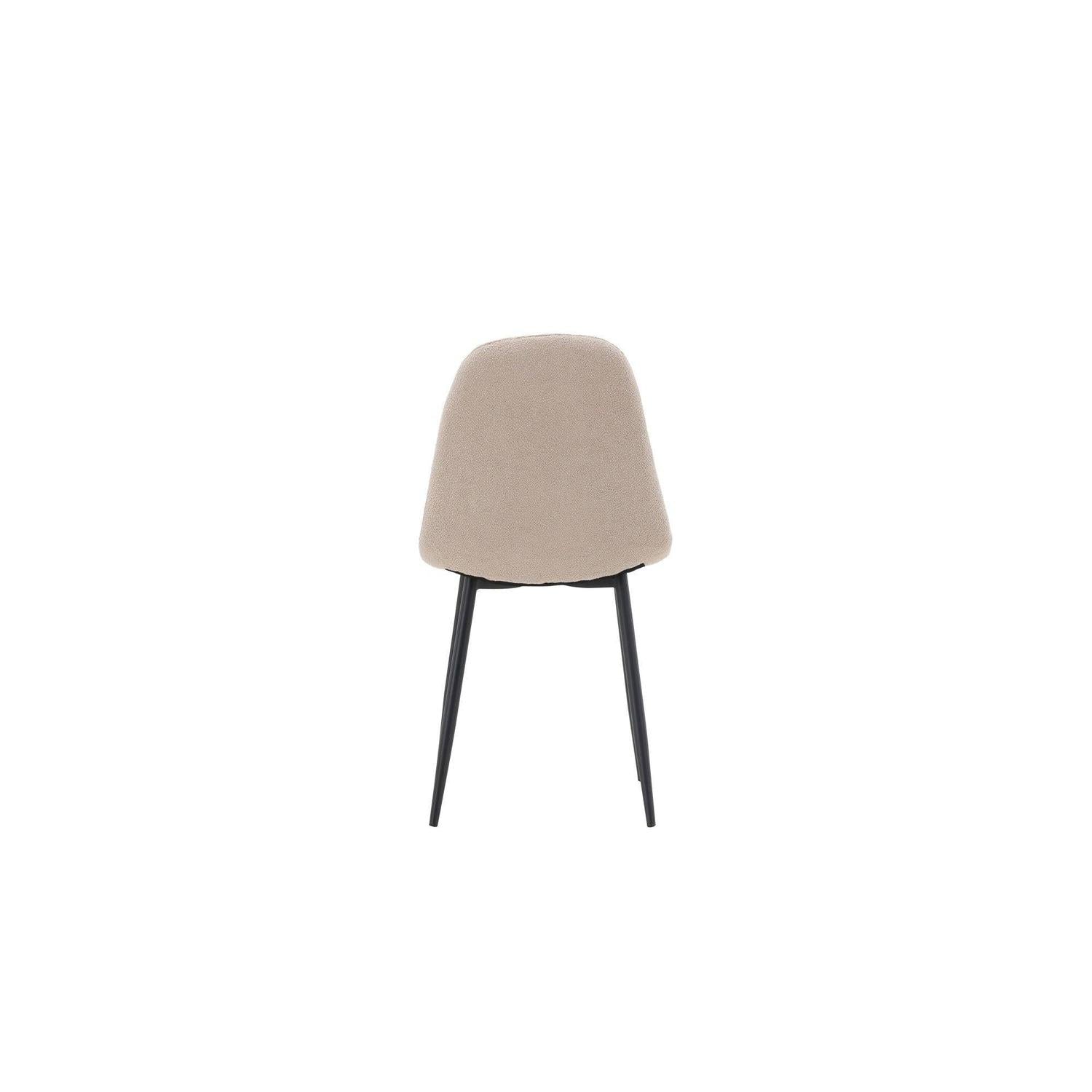 2er-Set Polsterstühle Polar aus Teddy-Bouclé - Beige-Polsterstühle-Venture Home-le canapé