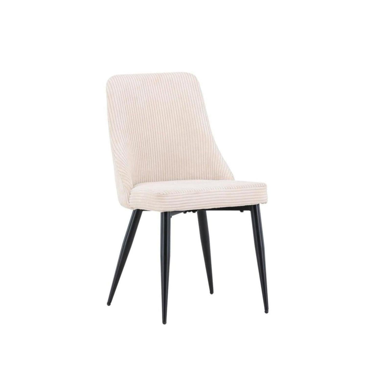 2er-Set Stühle Leone aus Kord - Beige-Polsterstühle-Venture Home-le canapé