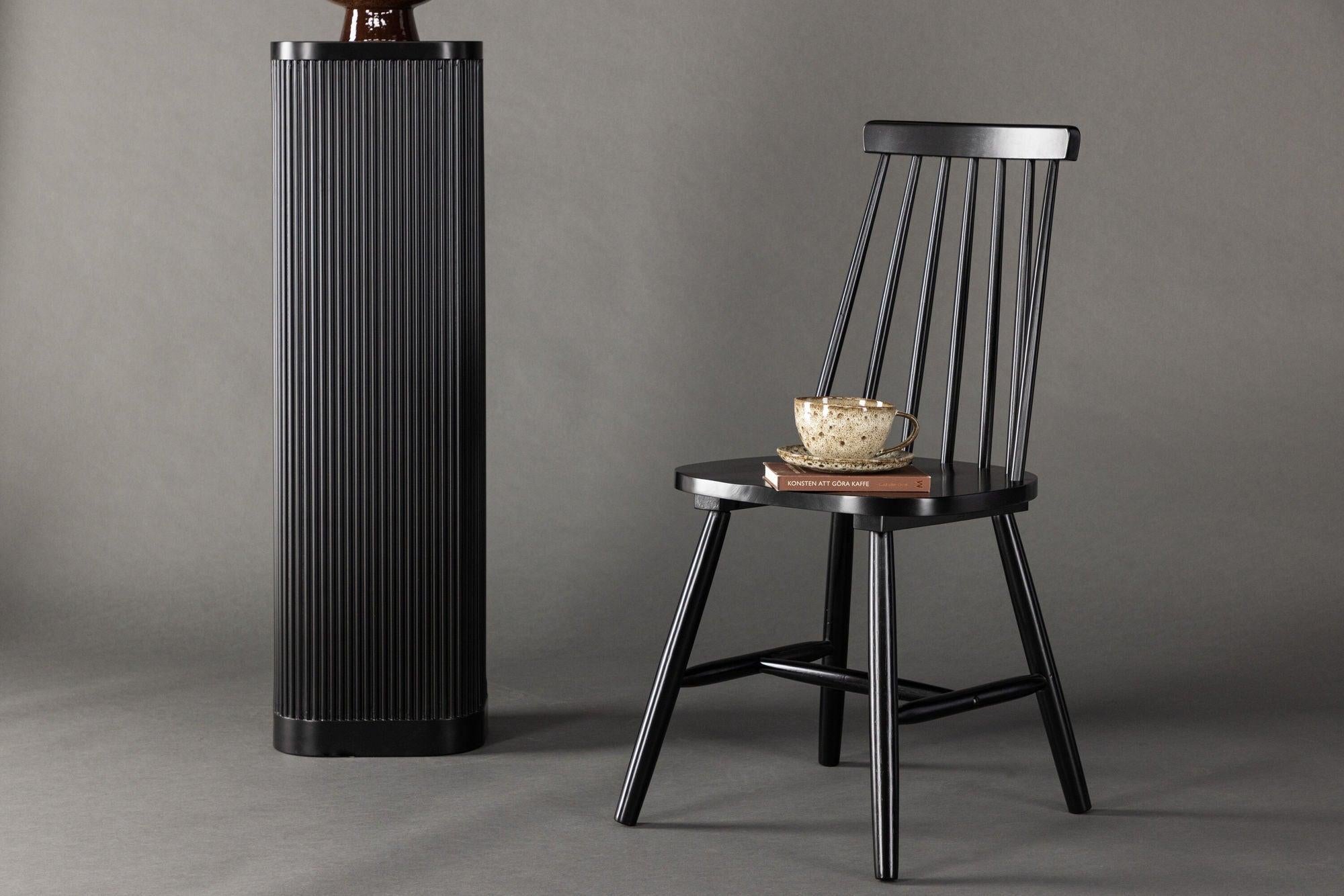 2er-Set Stühle Lönneberga aus Gummibaumholz - Schwarz-Holzstühle-Venture Home-le canapé