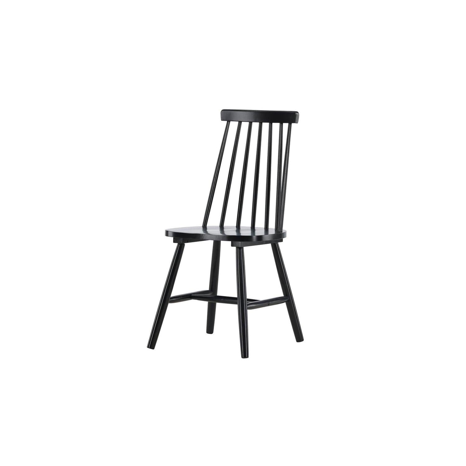 2er-Set Stühle Lönneberga aus Gummibaumholz - Schwarz-Holzstühle-Venture Home-le canapé