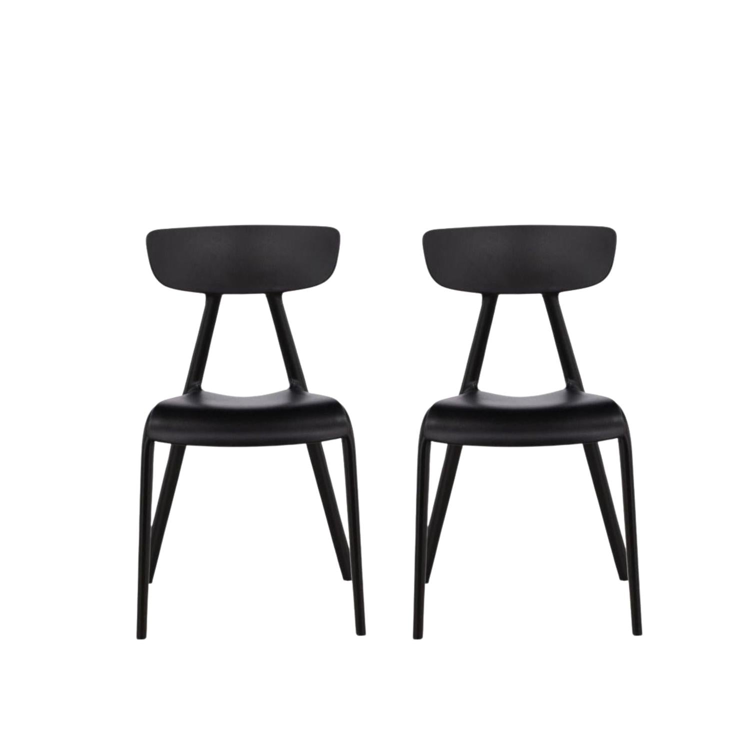 2er-Set Stühle Ursholmen aus Kunststoff - Schwarz-Kunststoffstühle-Venture Home-le canapé