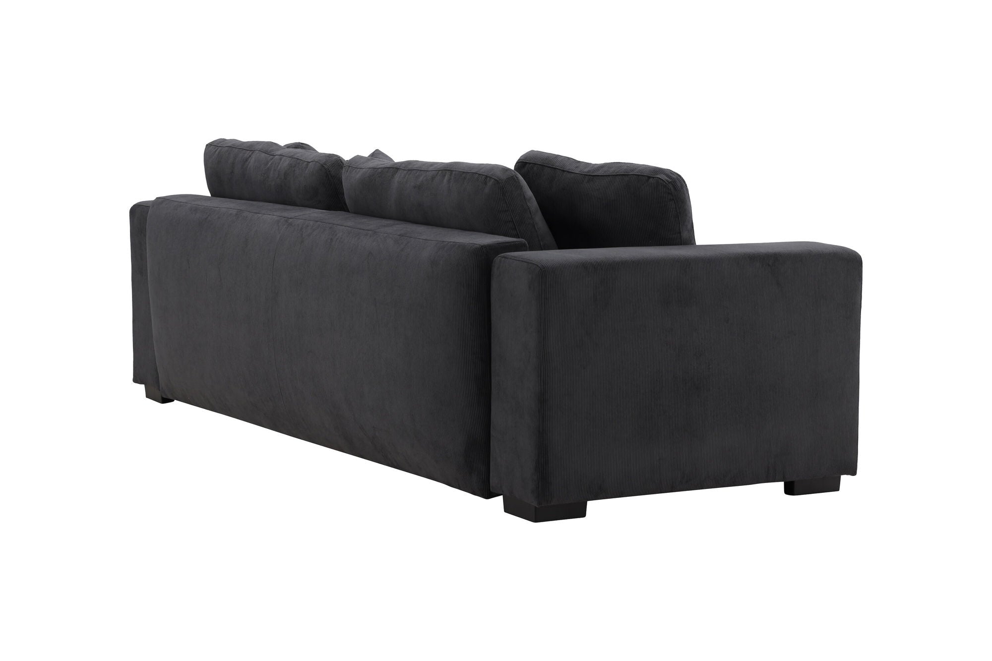 3-Sitzer Sofa Bellmann aus Cord - Dunkelgrau-3-Sitzer Sofas-Venture Home-le canapé