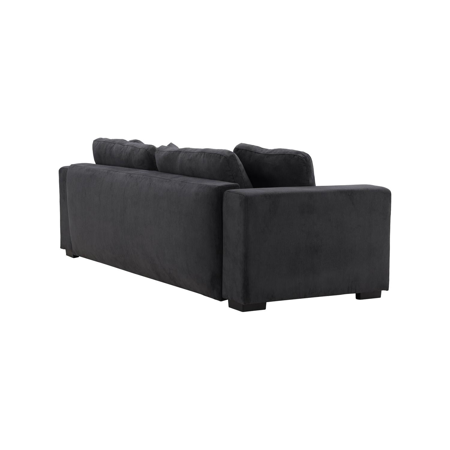 3-Sitzer Sofa Bellmann aus Cord - Dunkelgrau-3-Sitzer Sofas-Venture Home-le canapé
