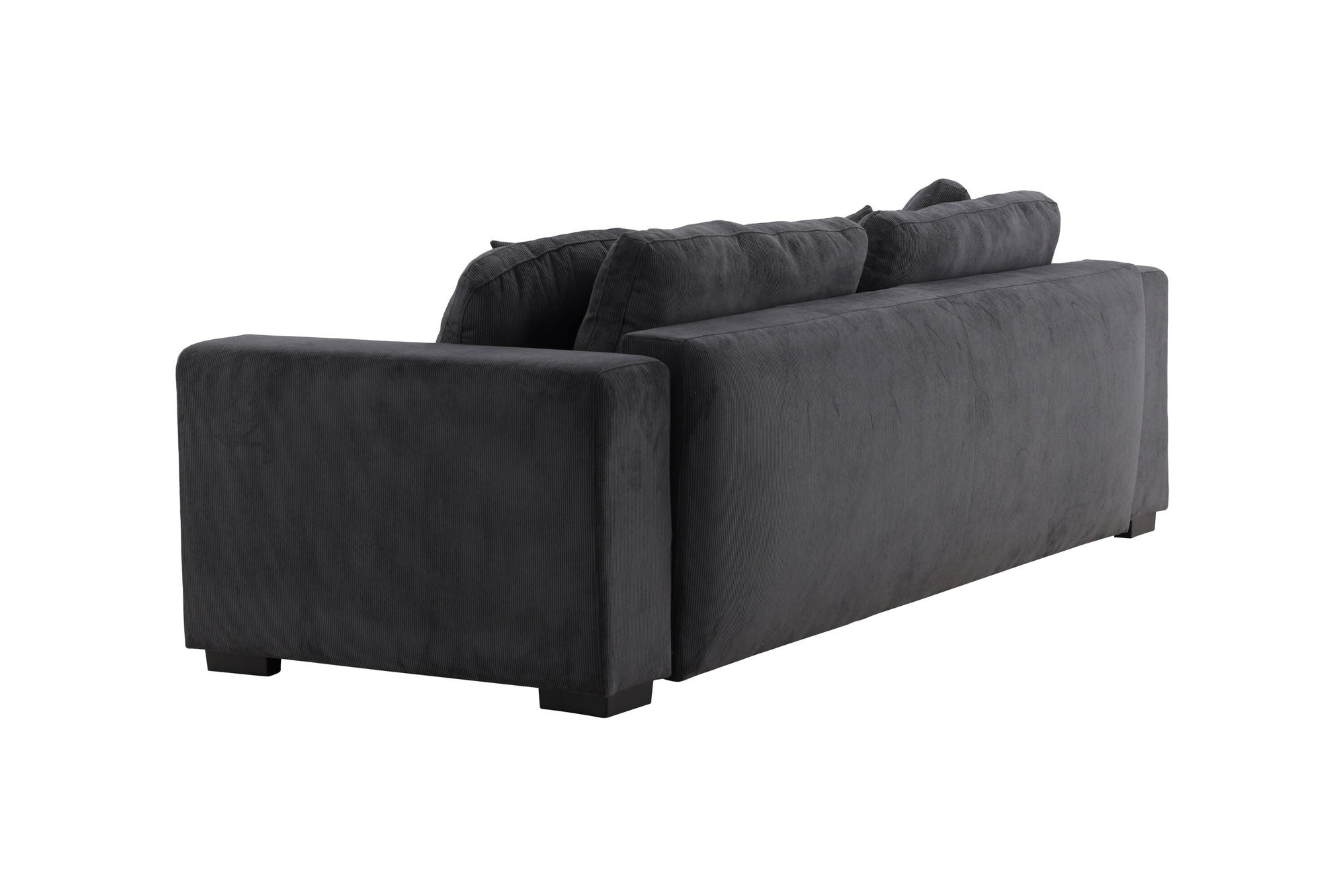 3-Sitzer Sofa Bellmann aus Cord - Dunkelgrau-3-Sitzer Sofas-Venture Home-le canapé