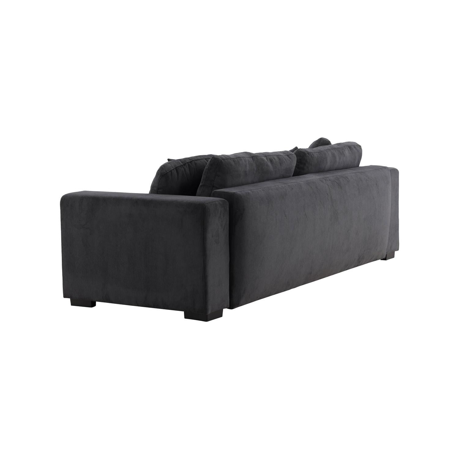 3-Sitzer Sofa Bellmann aus Cord - Dunkelgrau-3-Sitzer Sofas-Venture Home-le canapé