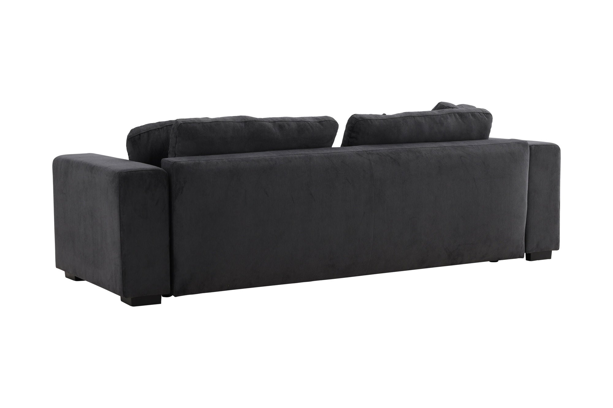 3-Sitzer Sofa Bellmann aus Cord - Dunkelgrau-3-Sitzer Sofas-Venture Home-le canapé