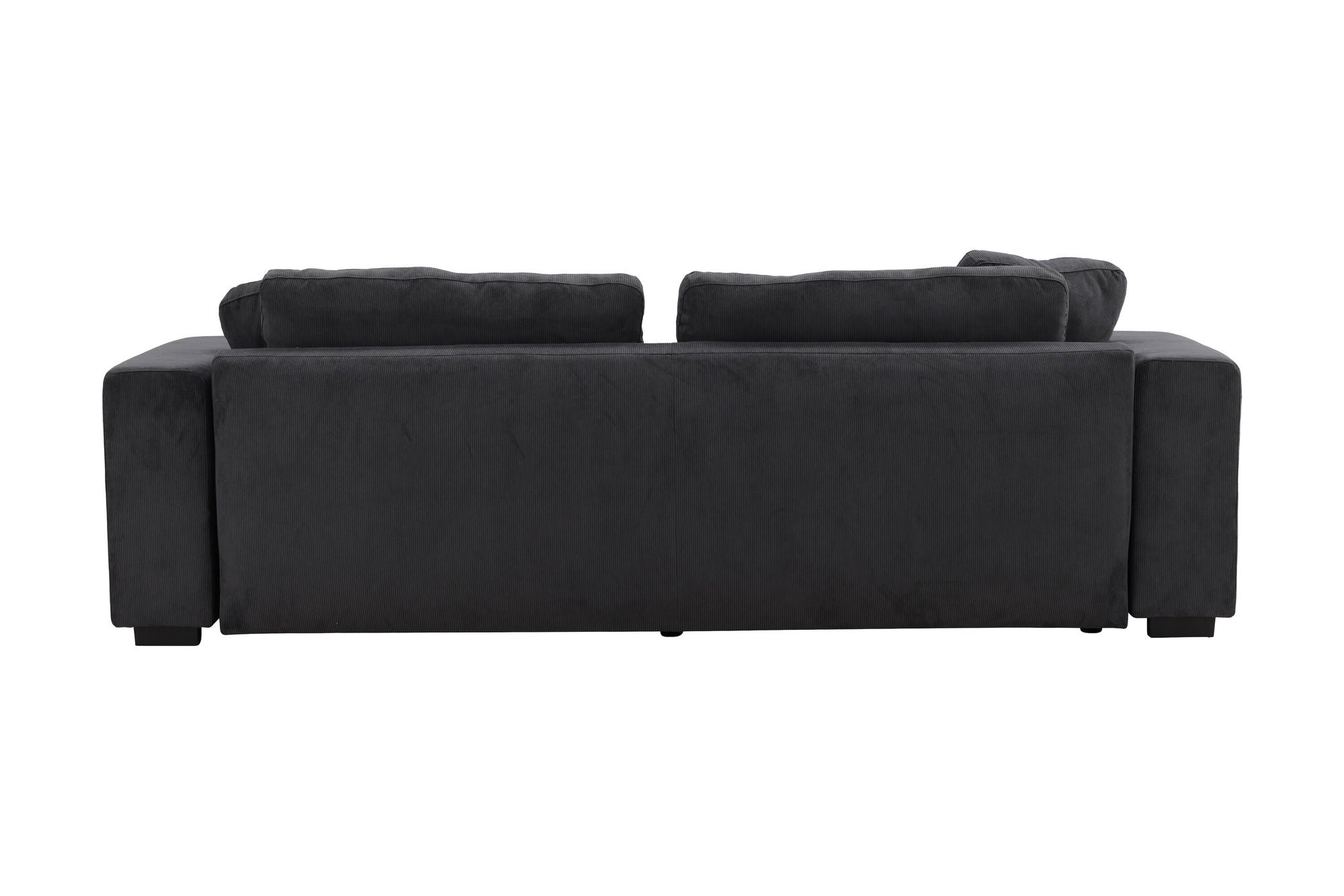 3-Sitzer Sofa Bellmann aus Cord - Dunkelgrau-3-Sitzer Sofas-Venture Home-le canapé
