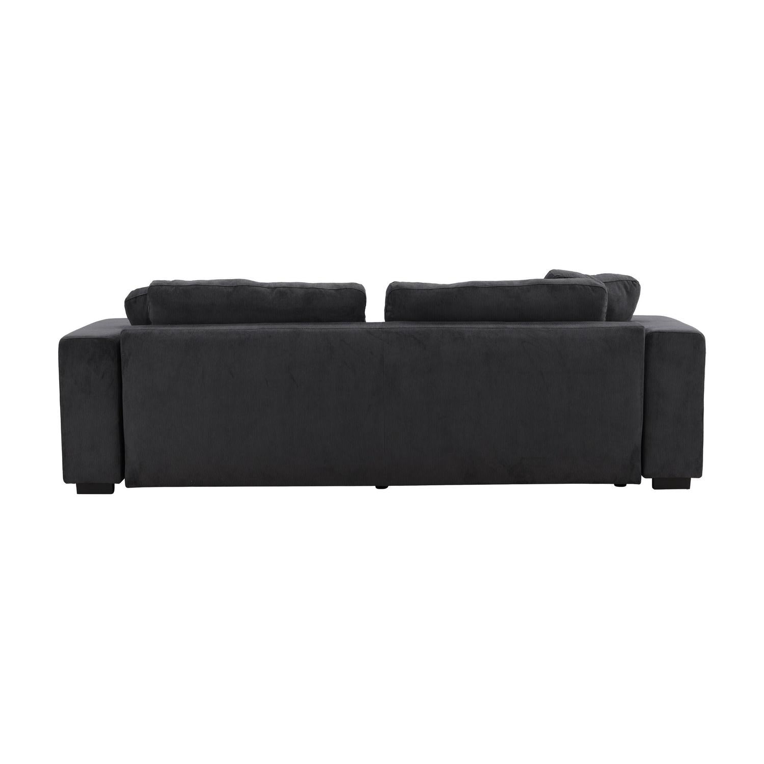 3-Sitzer Sofa Bellmann aus Cord - Dunkelgrau-3-Sitzer Sofas-Venture Home-le canapé