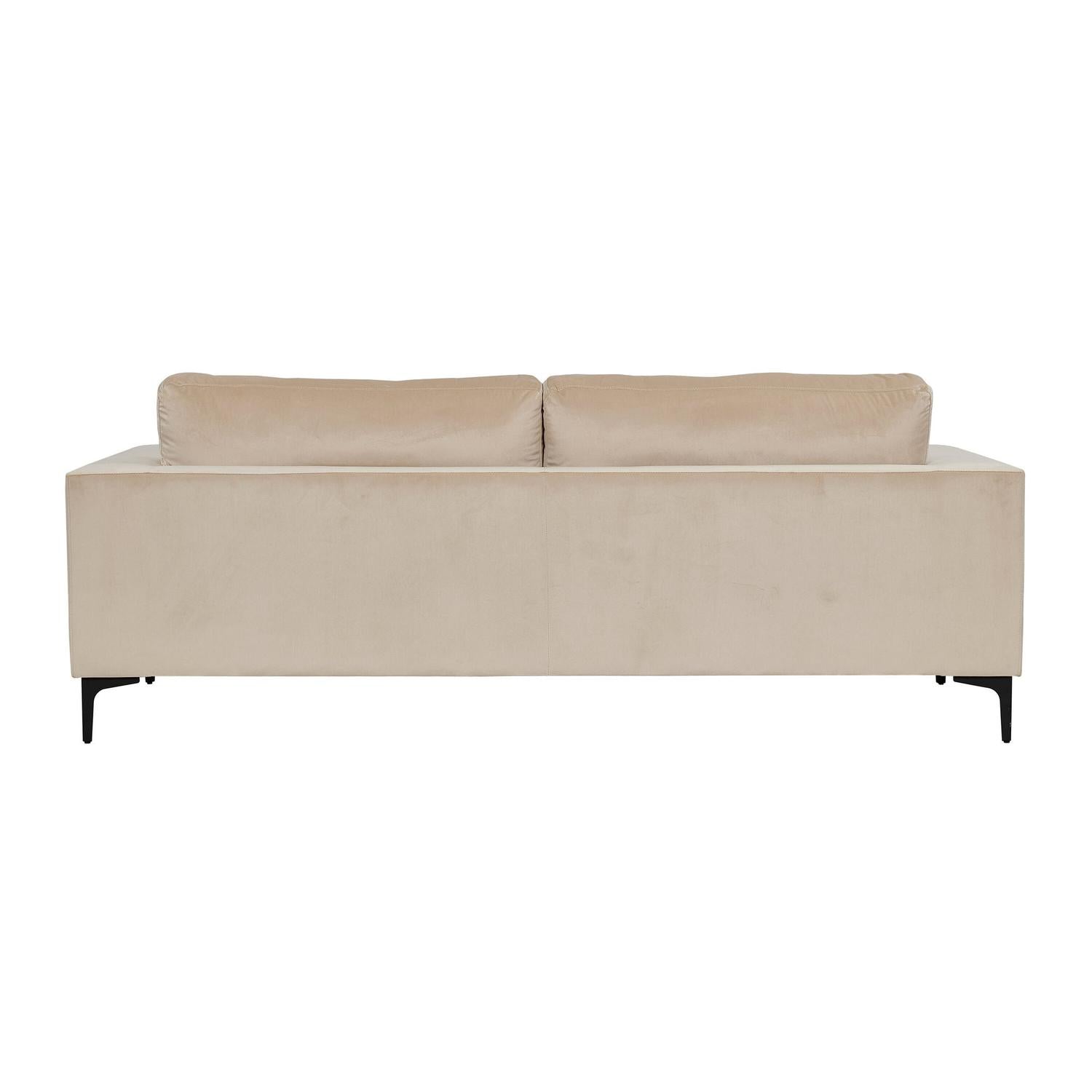 3-Sitzer Sofa Bolero aus Samt - Beige-3-Sitzer Sofas-Venture Home-le canapé
