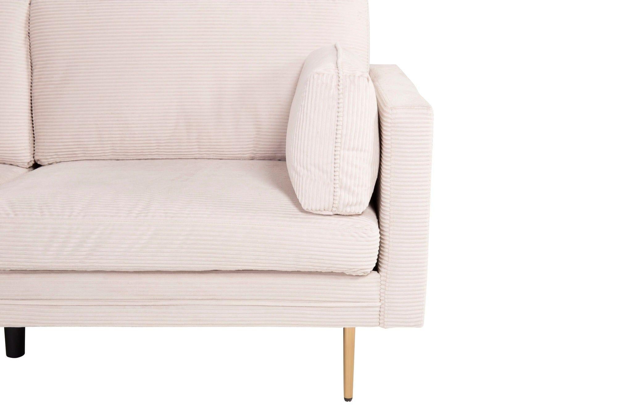 3-Sitzer Sofa Boom aus Kord - Beige-3-Sitzer Sofas-Venture Home-le canapé