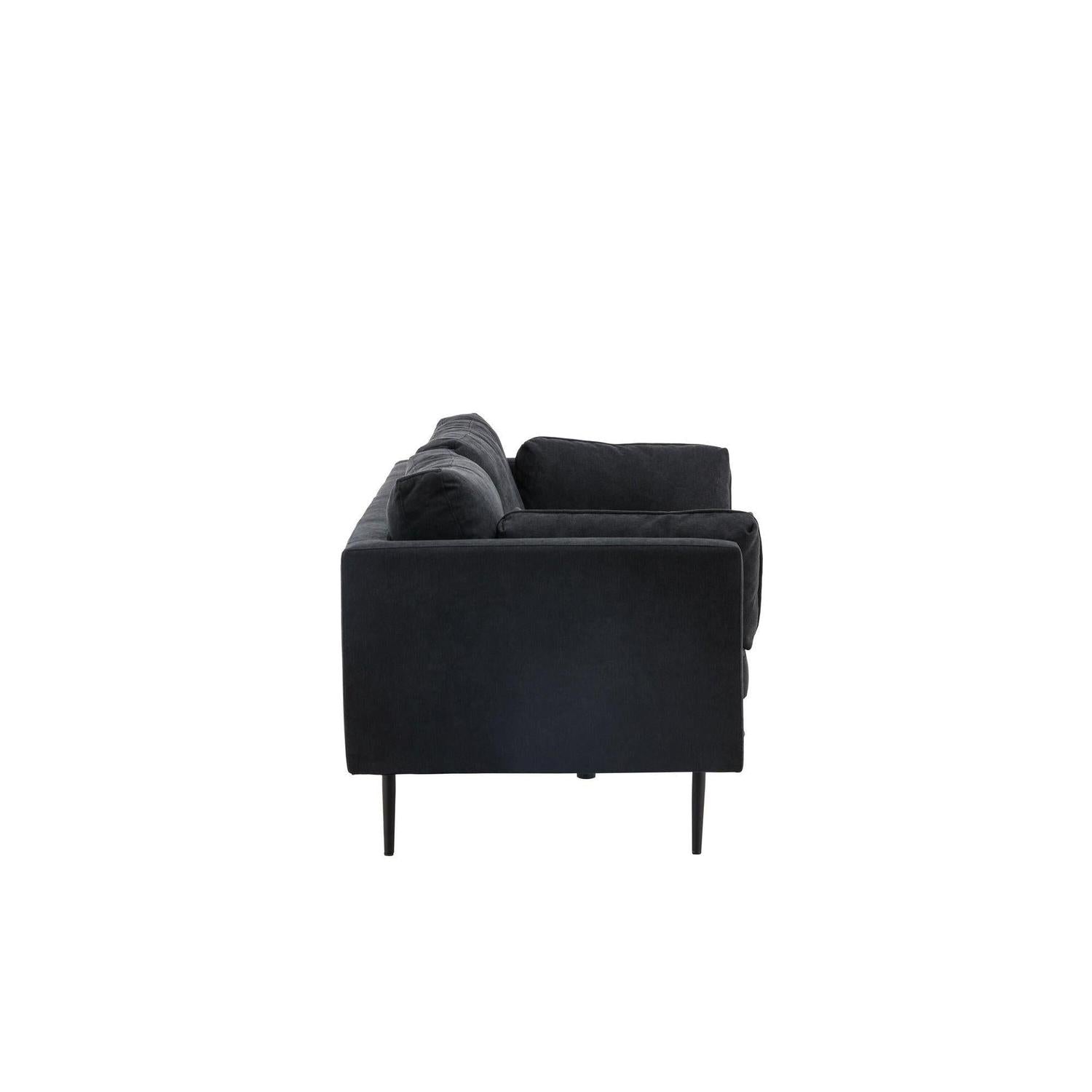 3-Sitzer Sofa Boom aus Leinen - Schwarz-3-Sitzer Sofa-Venture Home-le canapé